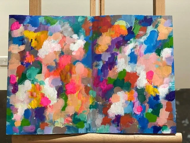 color study on art journal page with acrylic paint beth chien art.jpg