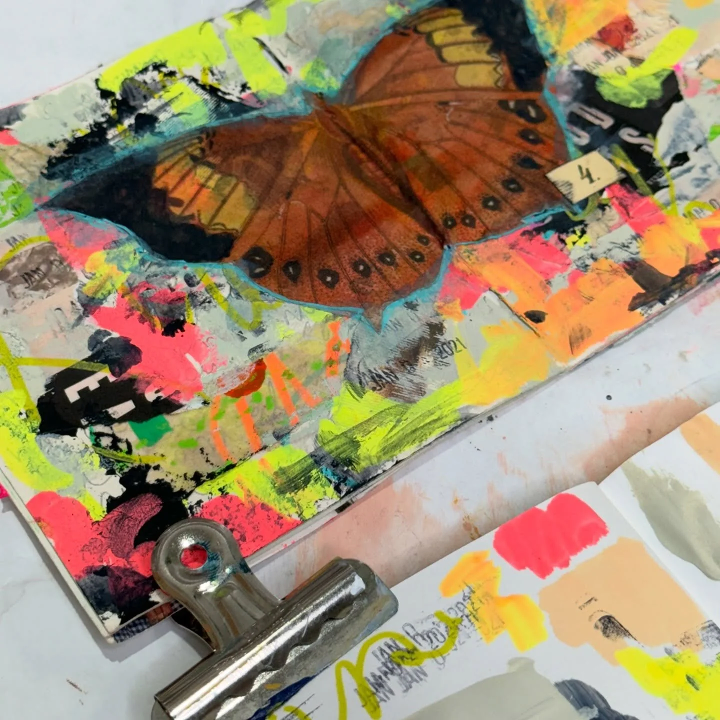 Some much needed me time yesterday. Lot a candle, journaled and prayed, and then pushed some paint around. No music. No sounds. Just me and God. 

Are you someone that likes music when you create? Or silence? I&rsquo;m usually music girl all day long