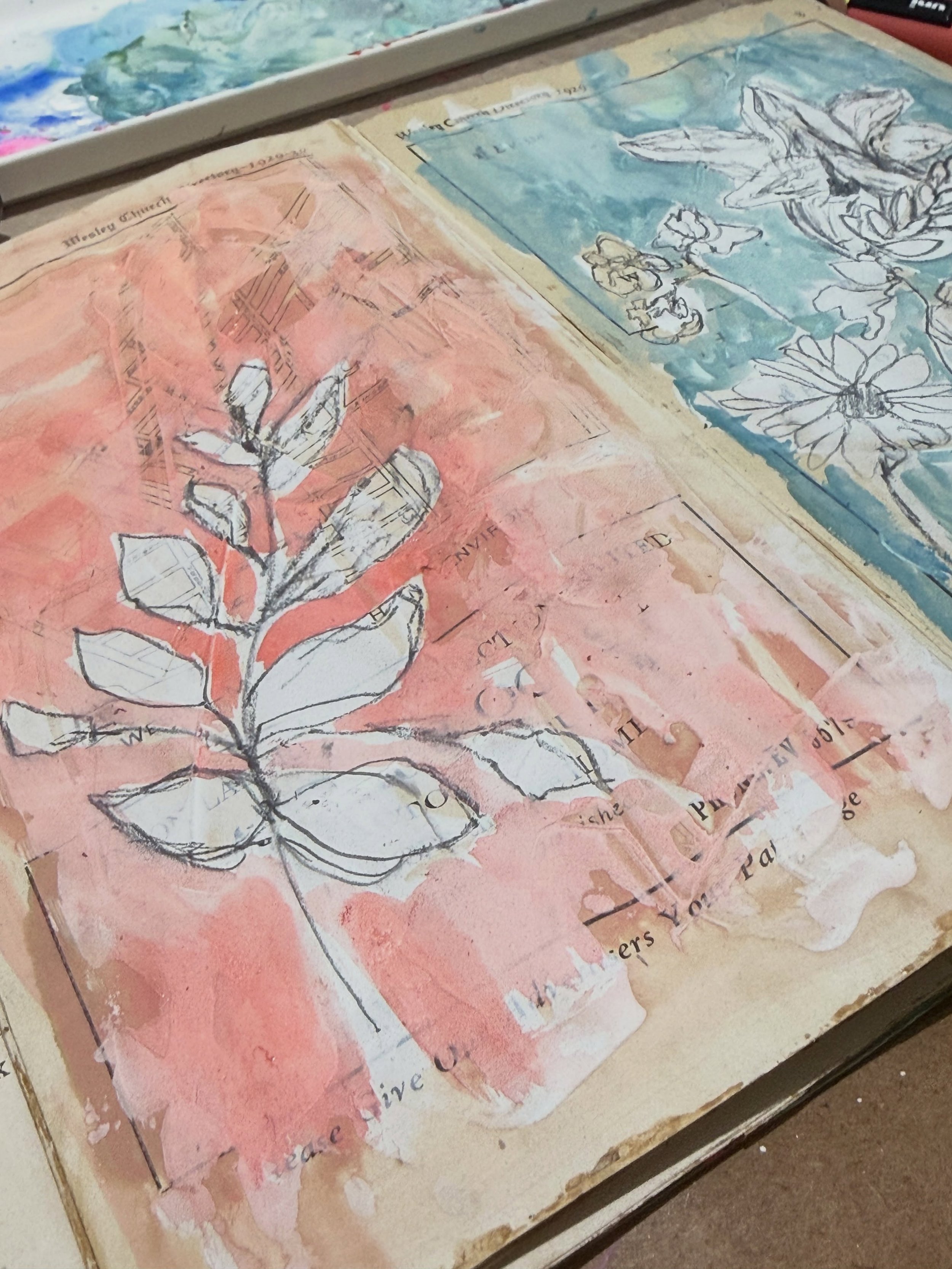 I&rsquo;m really in a floral mood this summer. I have bought and planted more flowers than any other year. I want them everywhere. 
I&rsquo;m all about sketching and painting them. I just love it. 
I also want to play with my graffiti style mixed wit