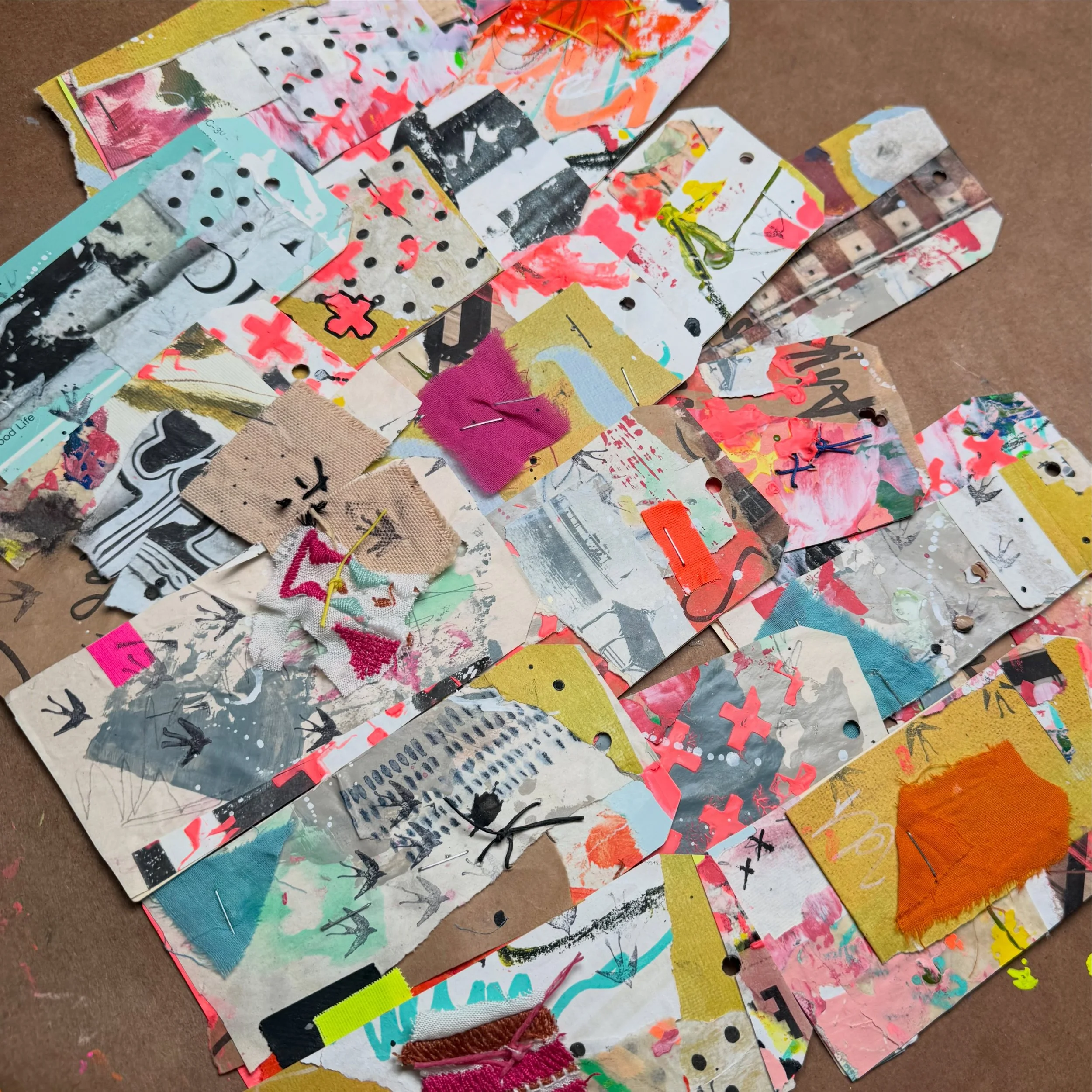 A reminder that creativity doesn&rsquo;t always require a blank canvas, three uninterrupted hours, or a huge project. 

Sometimes it looks like fifteen minutes.
A handful of tags.
A glue stick.
And permission to play.