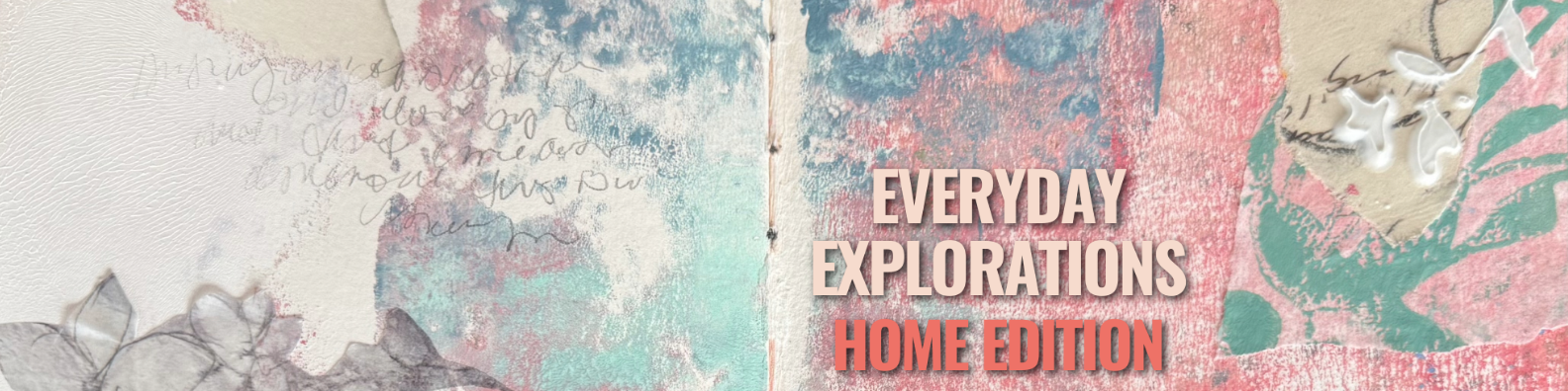 free mixed media online art workshop with an in-home scavenger hunt