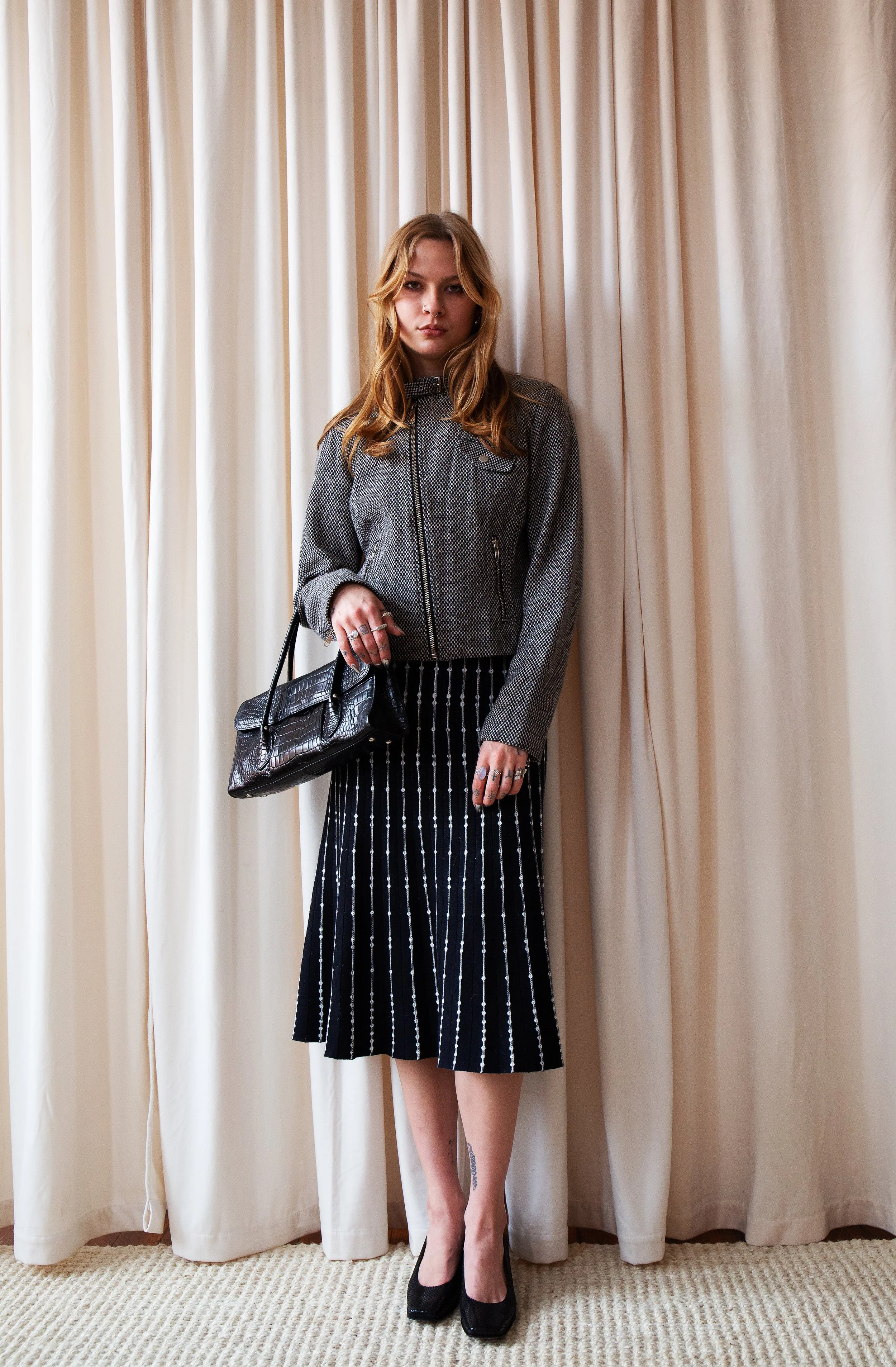 Striped Knit Skirt