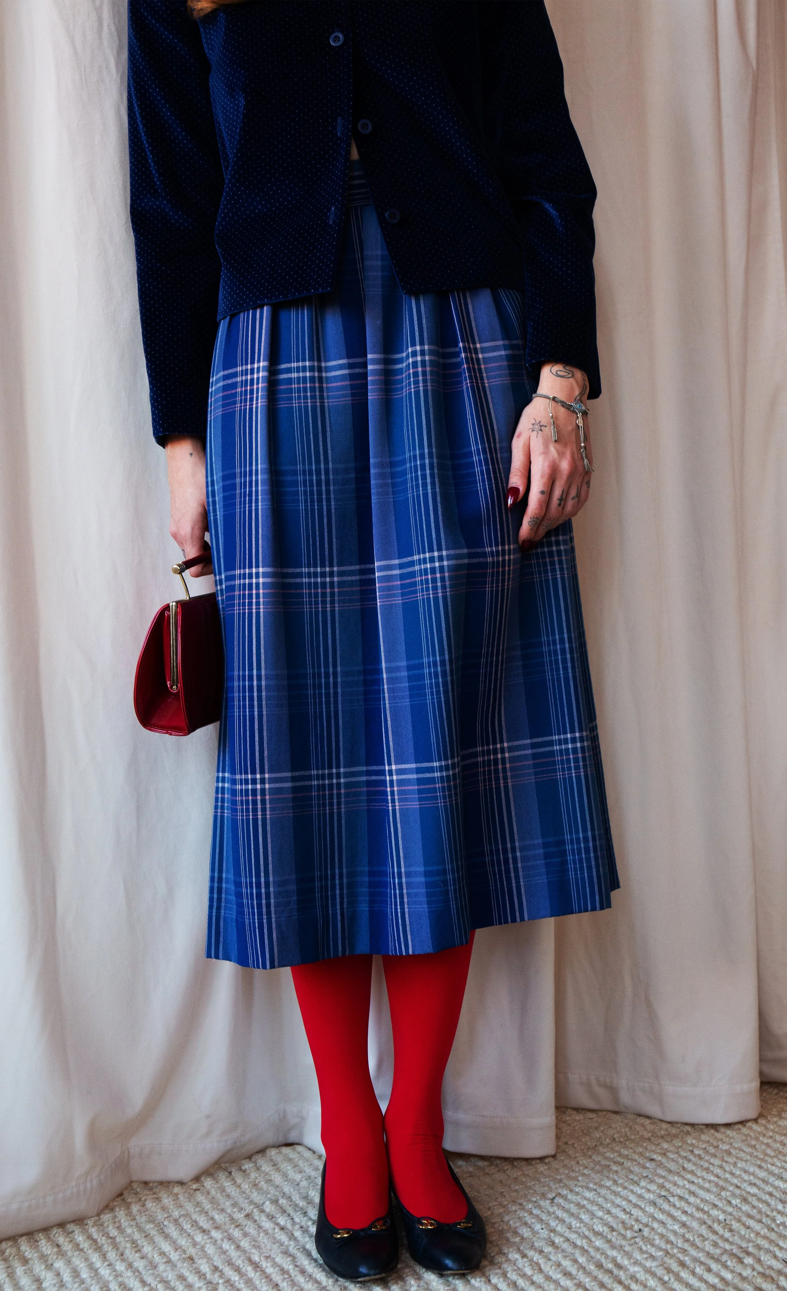 Blue Wool Skirt