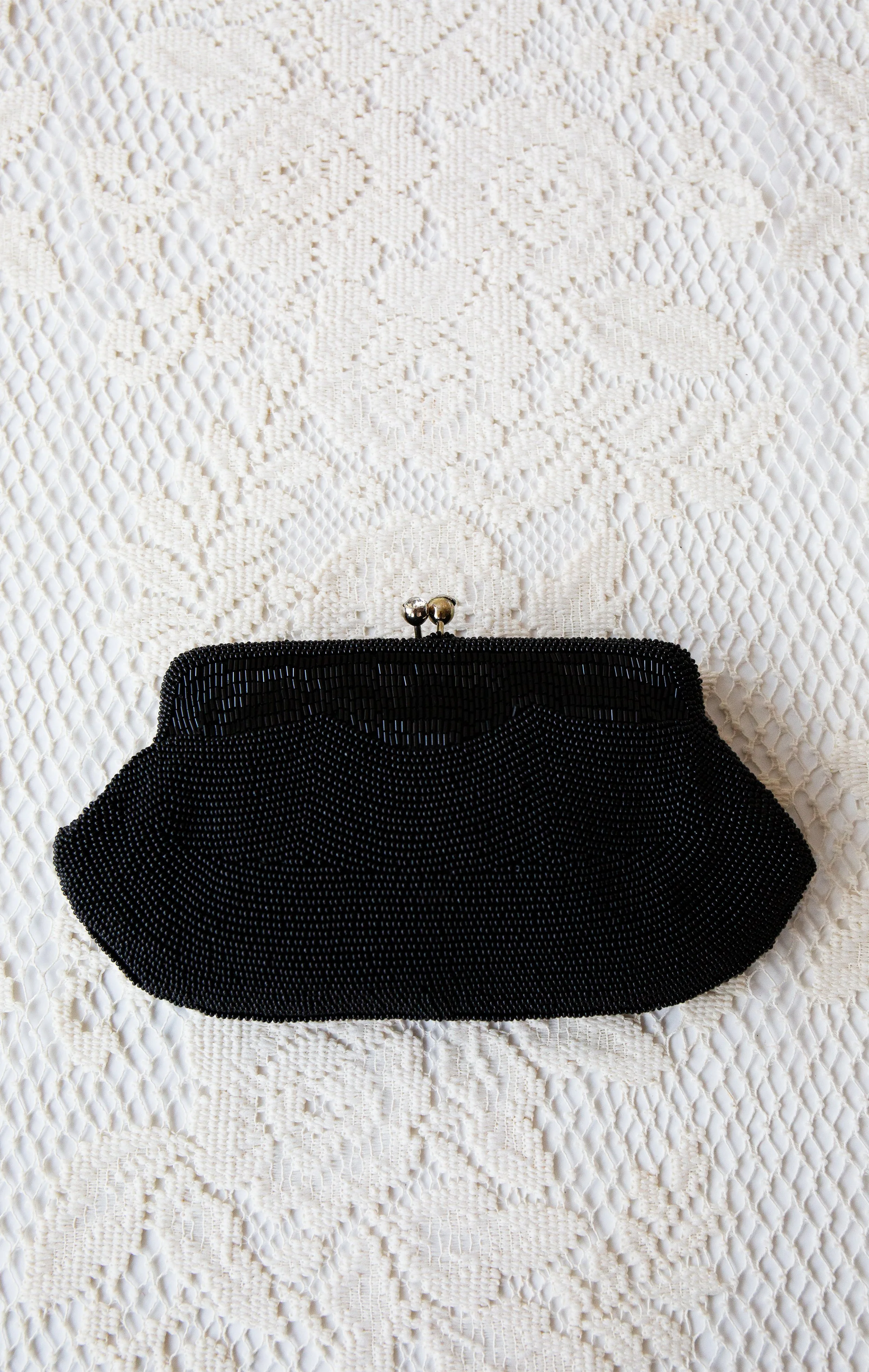 Beaded Black Handbag