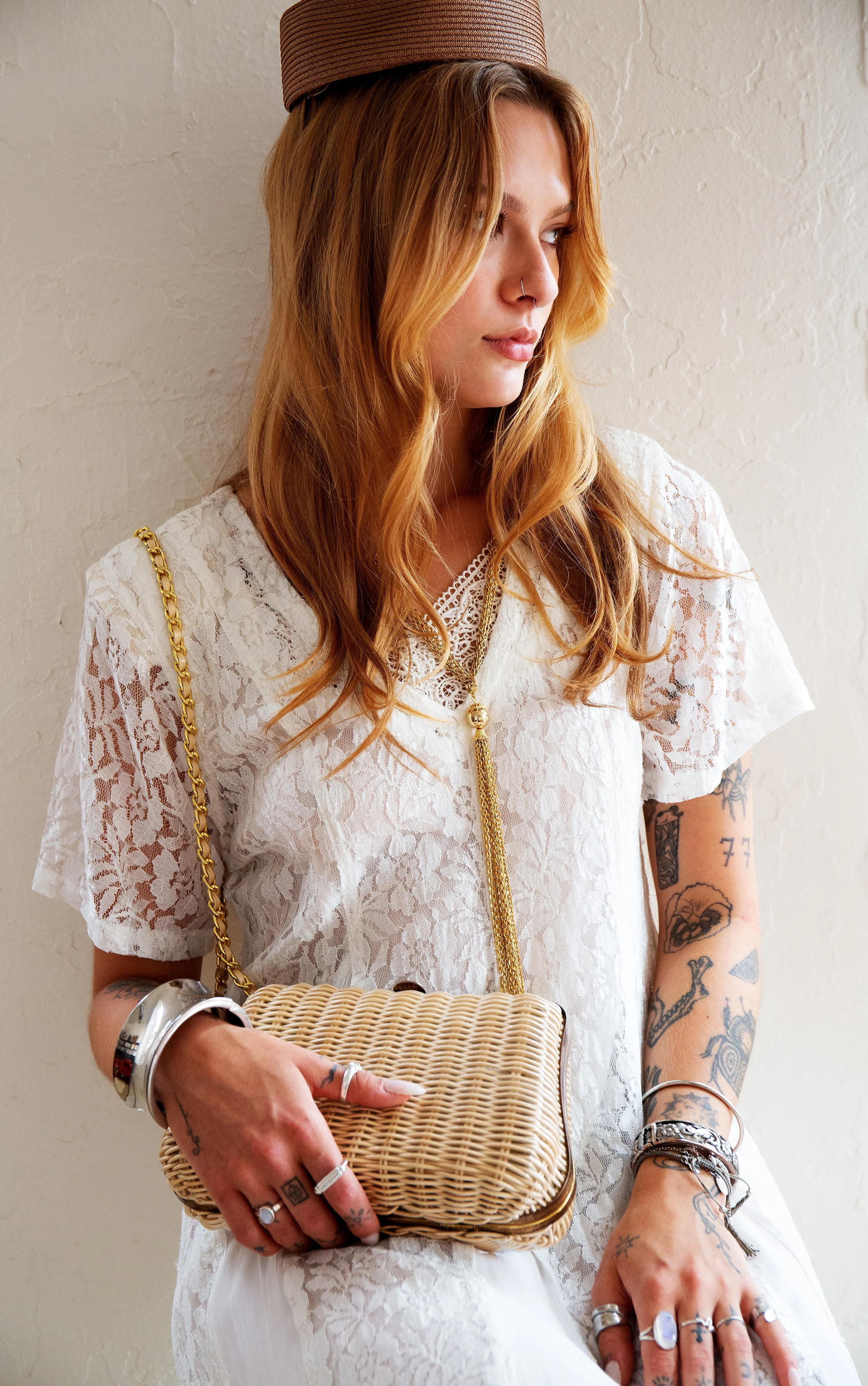 Woven Basket Handbag