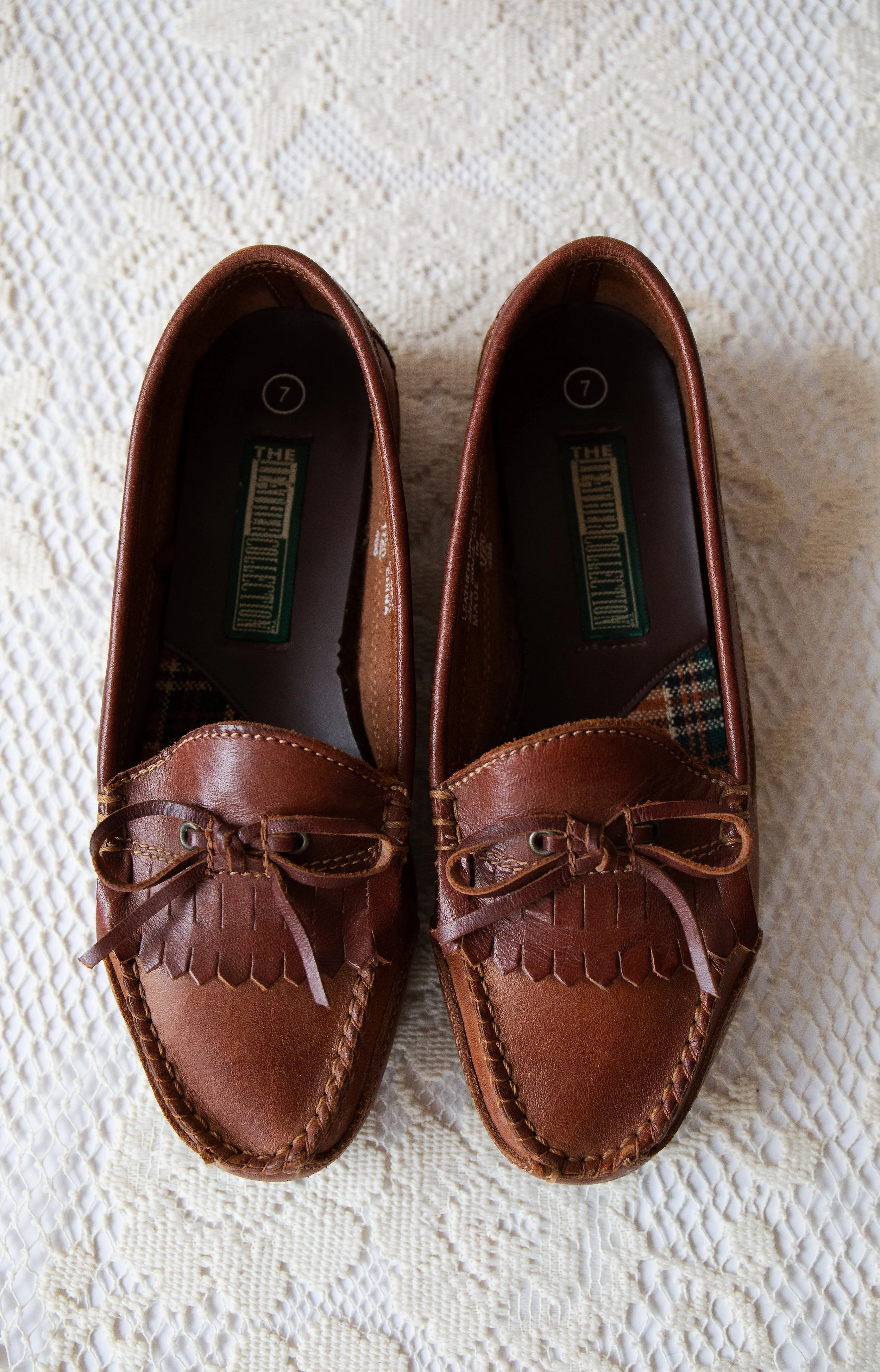 Brown Fringe Loafers