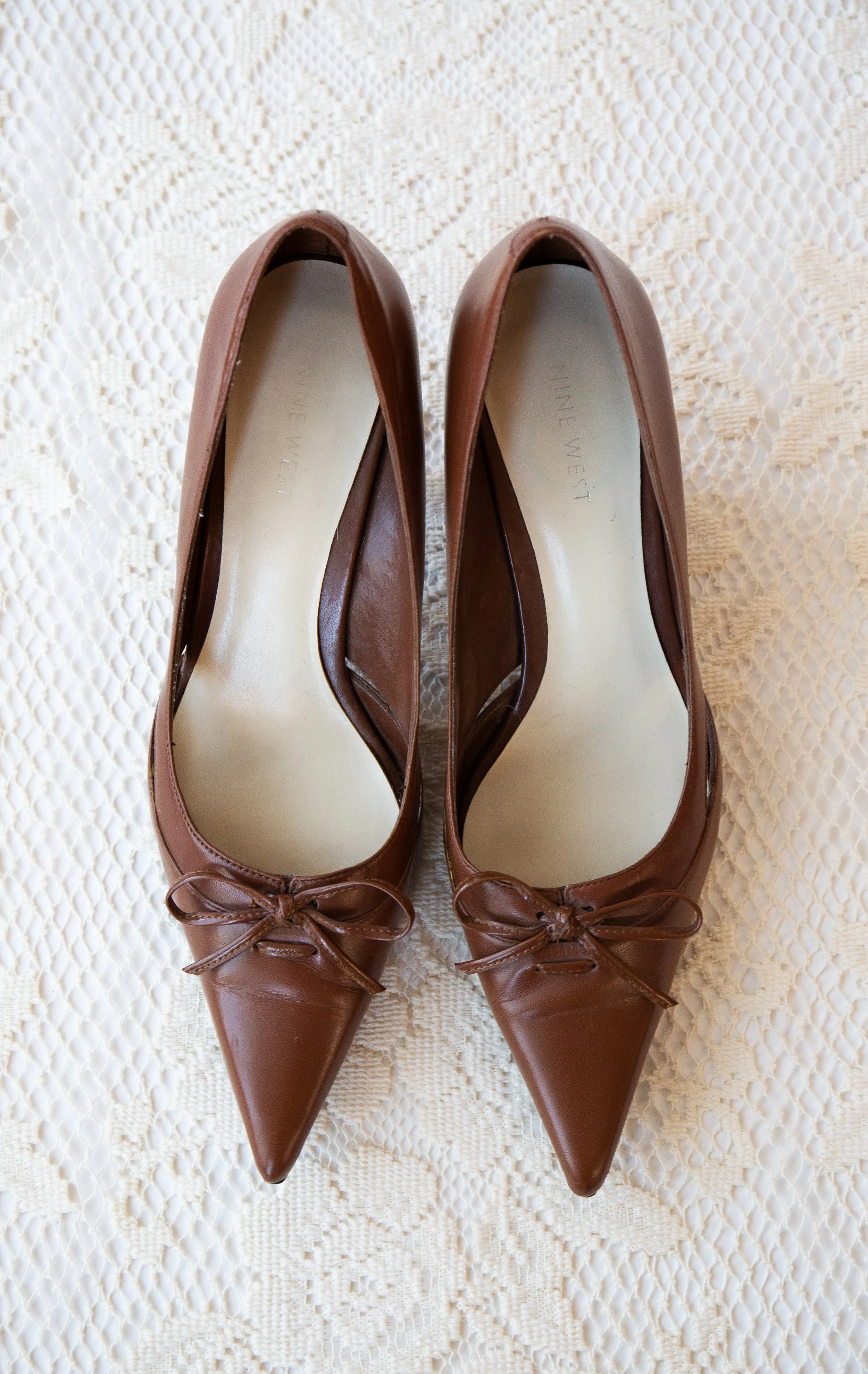 Brown Bow Pumps