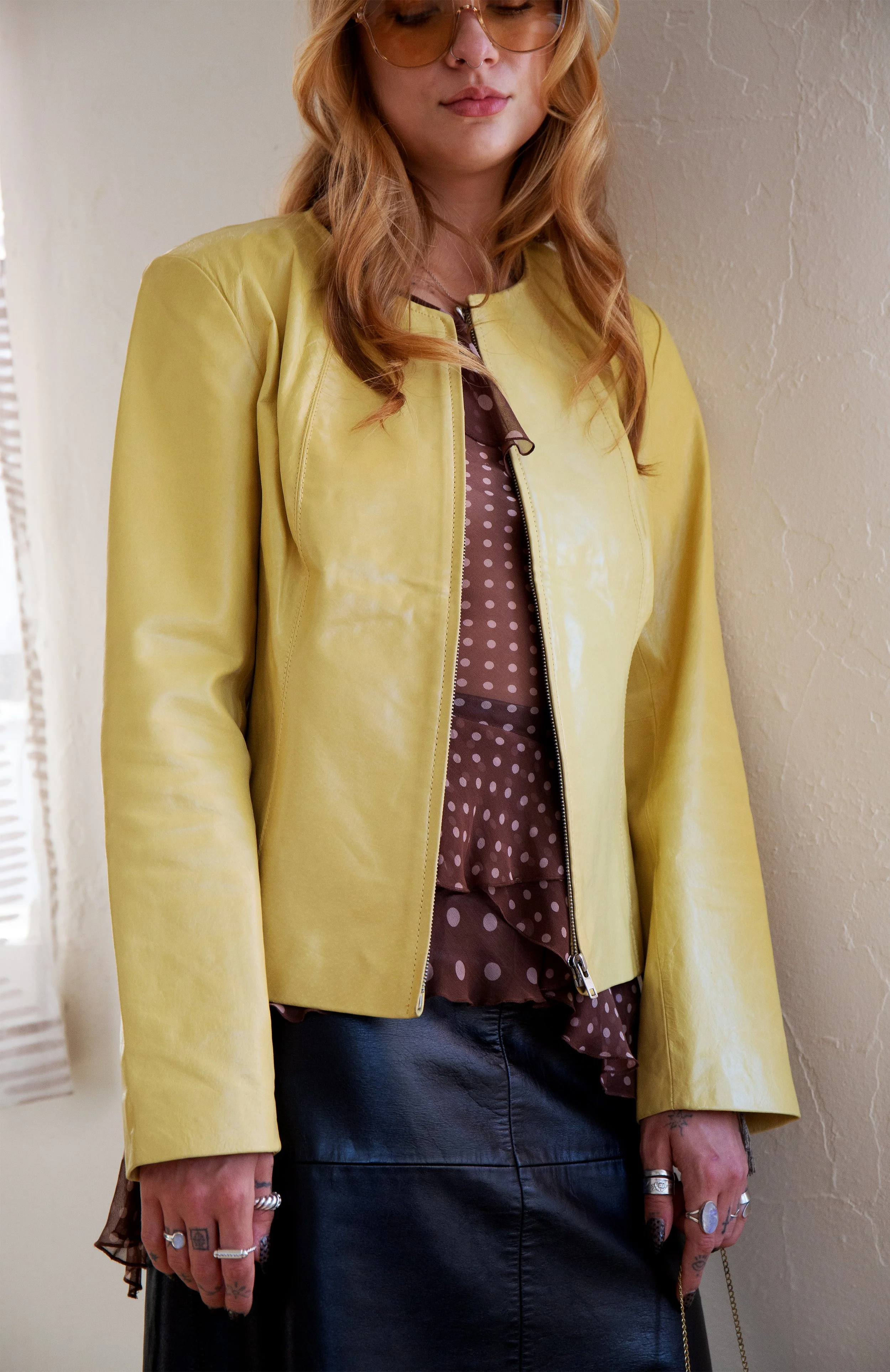 Yellow Leather Jacket