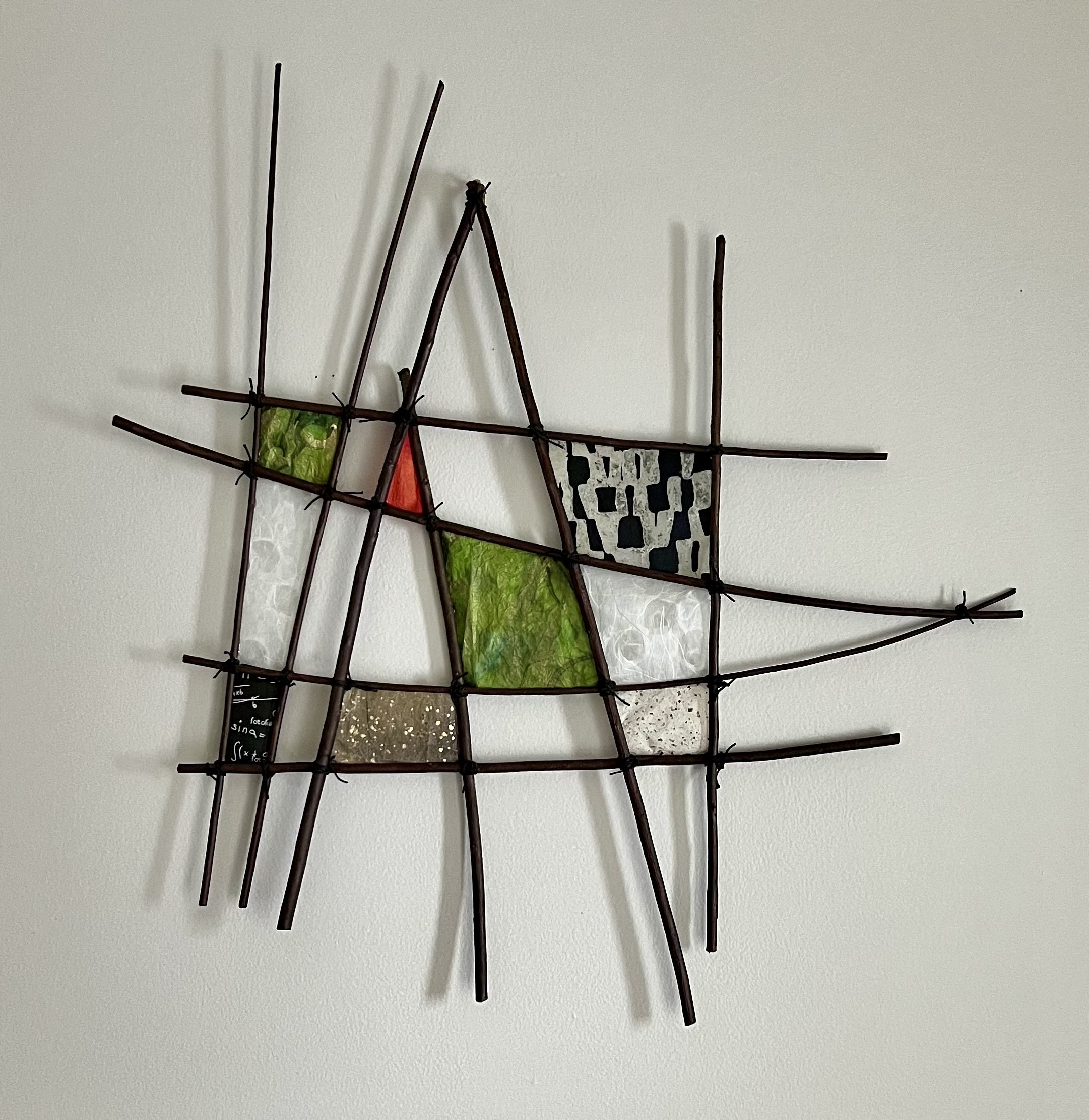 Tent No 5, sticks and paper construction