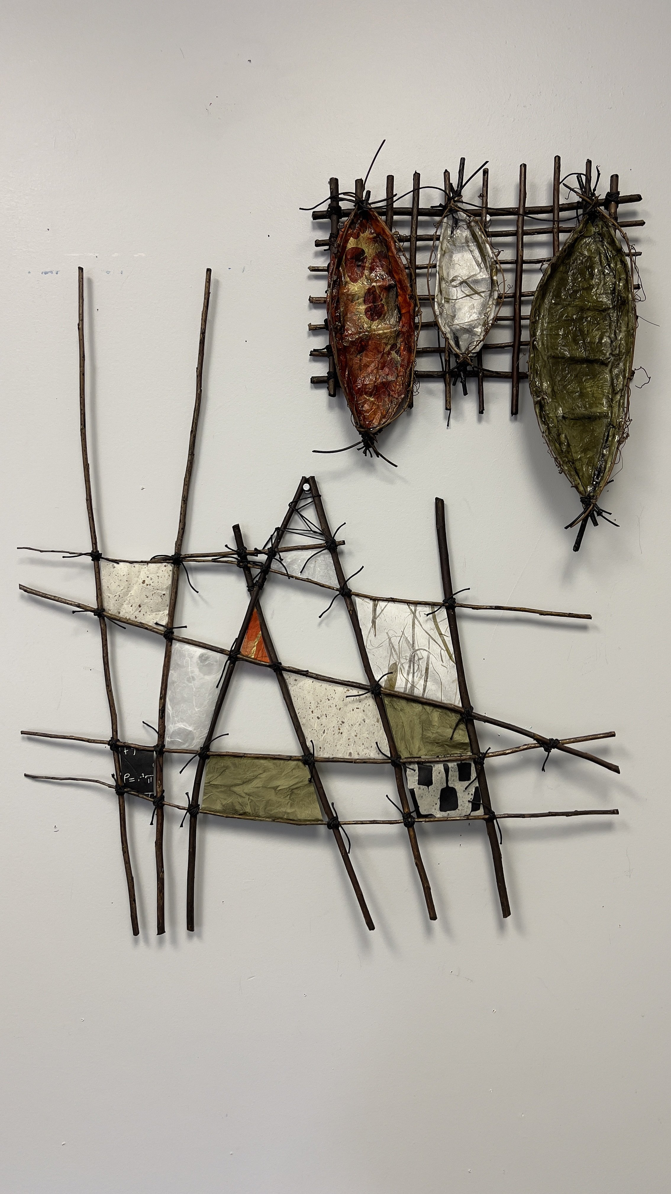 3 Canoes, Tethered, Large Encampment Setting, 