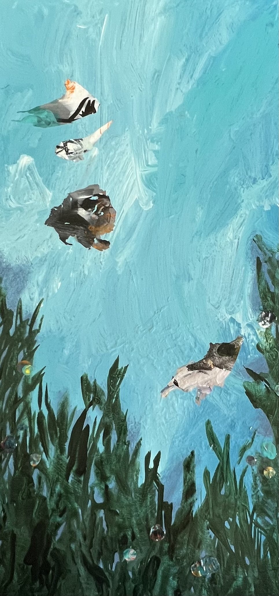 Under the Sea II, 12 x 24 Acrylic Original Painting