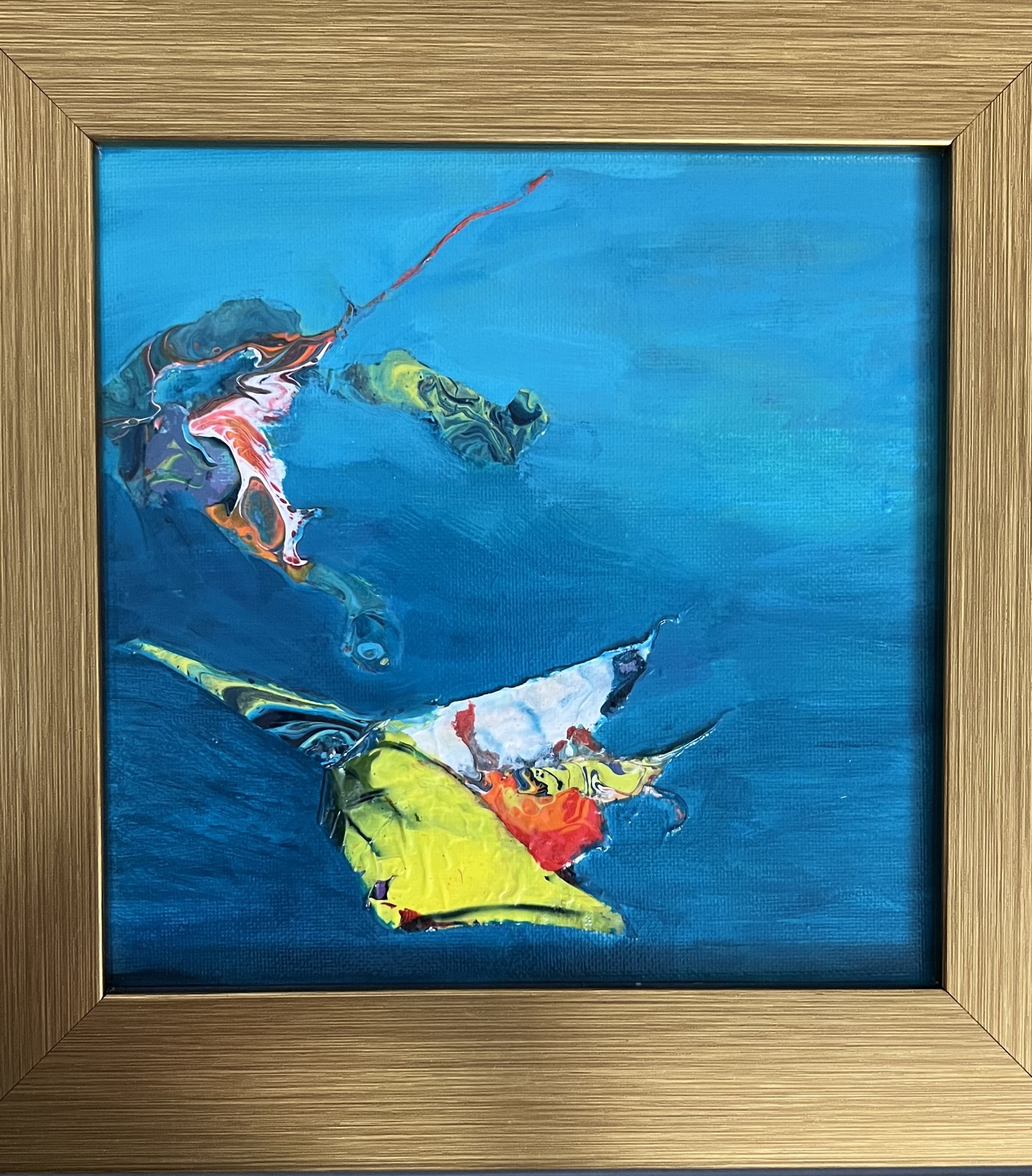 Sting Ray, 8x8 framed Acrylic