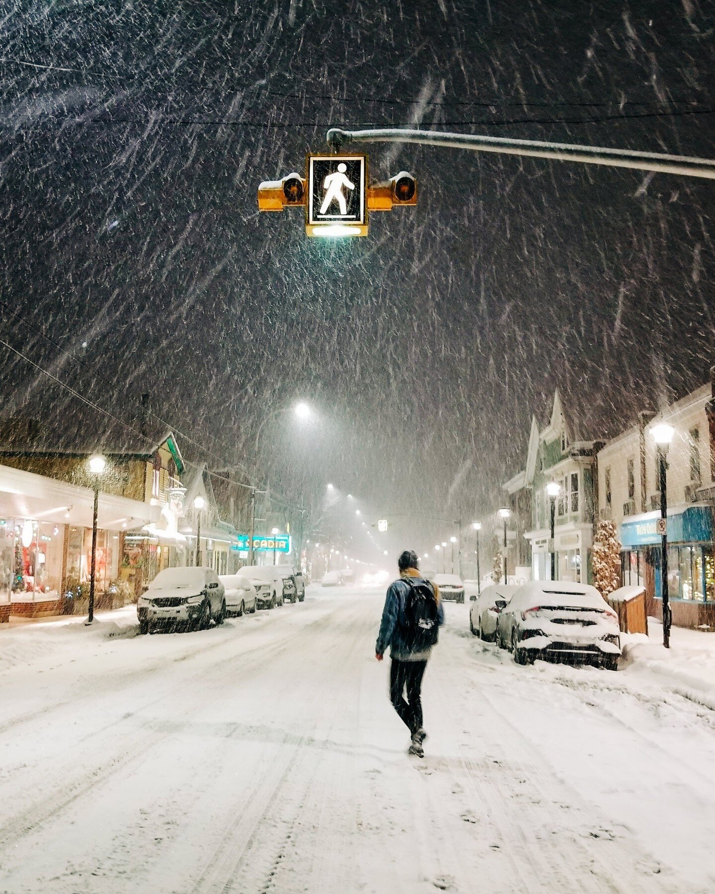 Throwback to a magical snowy night in Wolfville! ❄️ Who else is pumped for more snow this winter? ☃️⁠
⁠
#WhenInWolfville #WolfvilleNS #WinterWonderland #DiscoverNS