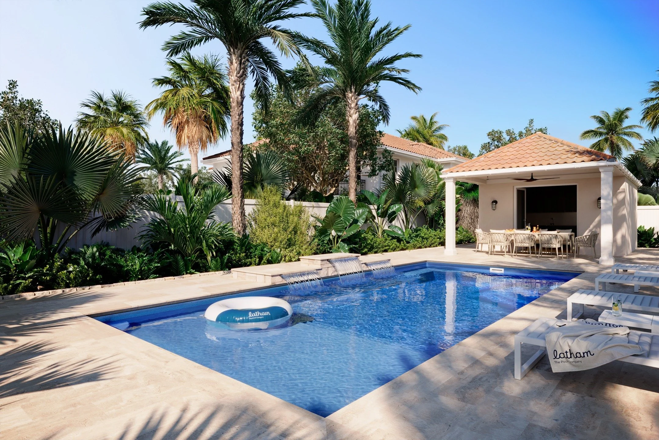 We're very pleased to be able to share our latest creative collaboration with Latham - a package of visuals for their newest 2026 fibreglass pool products complete with built-in spas, tanning ledges, Champagne walls, Auto Covers (interactive via our 