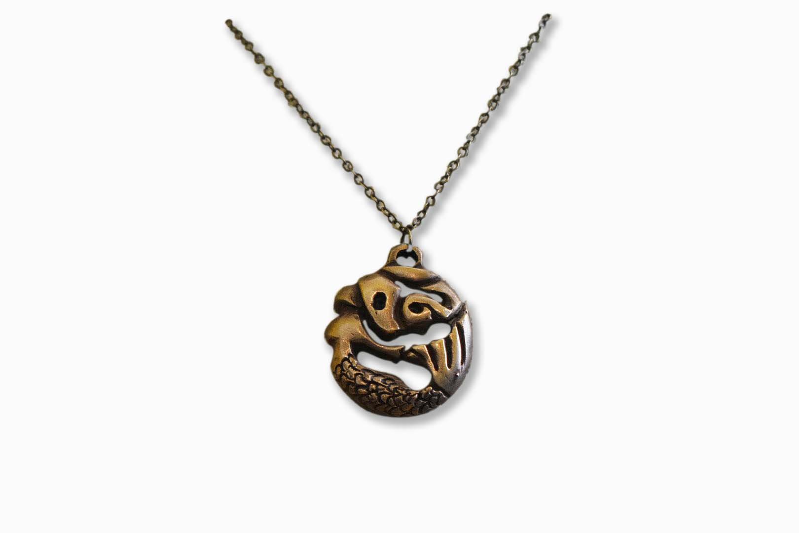 Bronze Mermaid Necklace