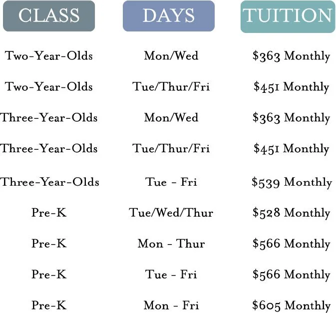 Tuition — Faith Kids Preschool