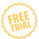 Icono de insignia dorada que promociona una prueba gratuita de 30 días para sistemas de automatización de carillones digitales y campanas de iglesia