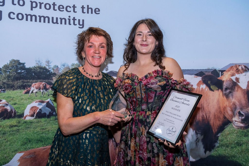 Inez Williams King Best Woman 2025 with Caroline Shapland Azets.jpg