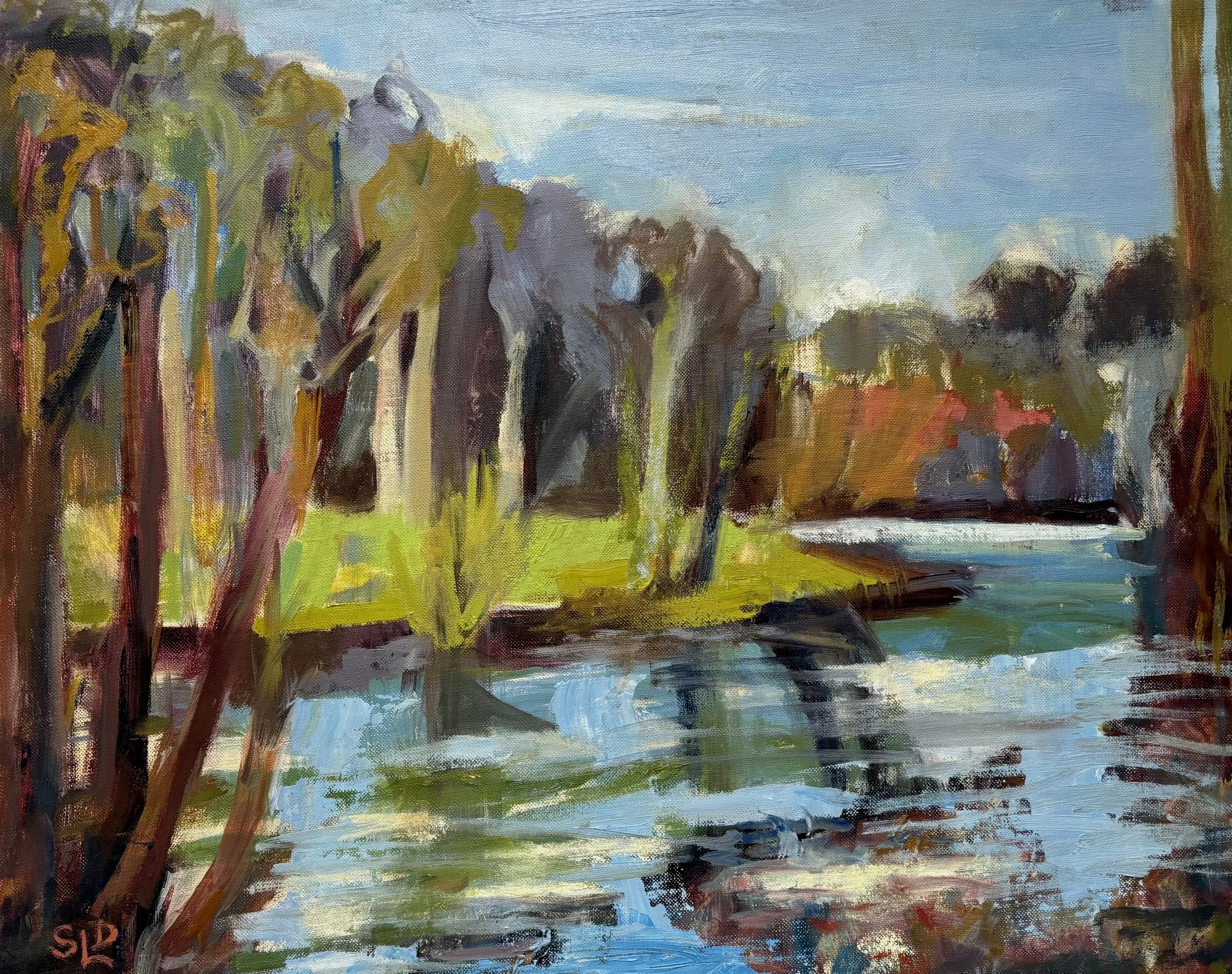 Reflections on the River | 49cm x 38cm | Oil on Board | £500