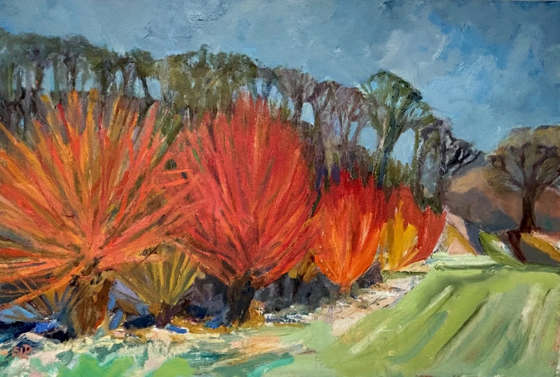 Willows by the Oxbow Lake | 75cm x 50cm | Oil on board | £650