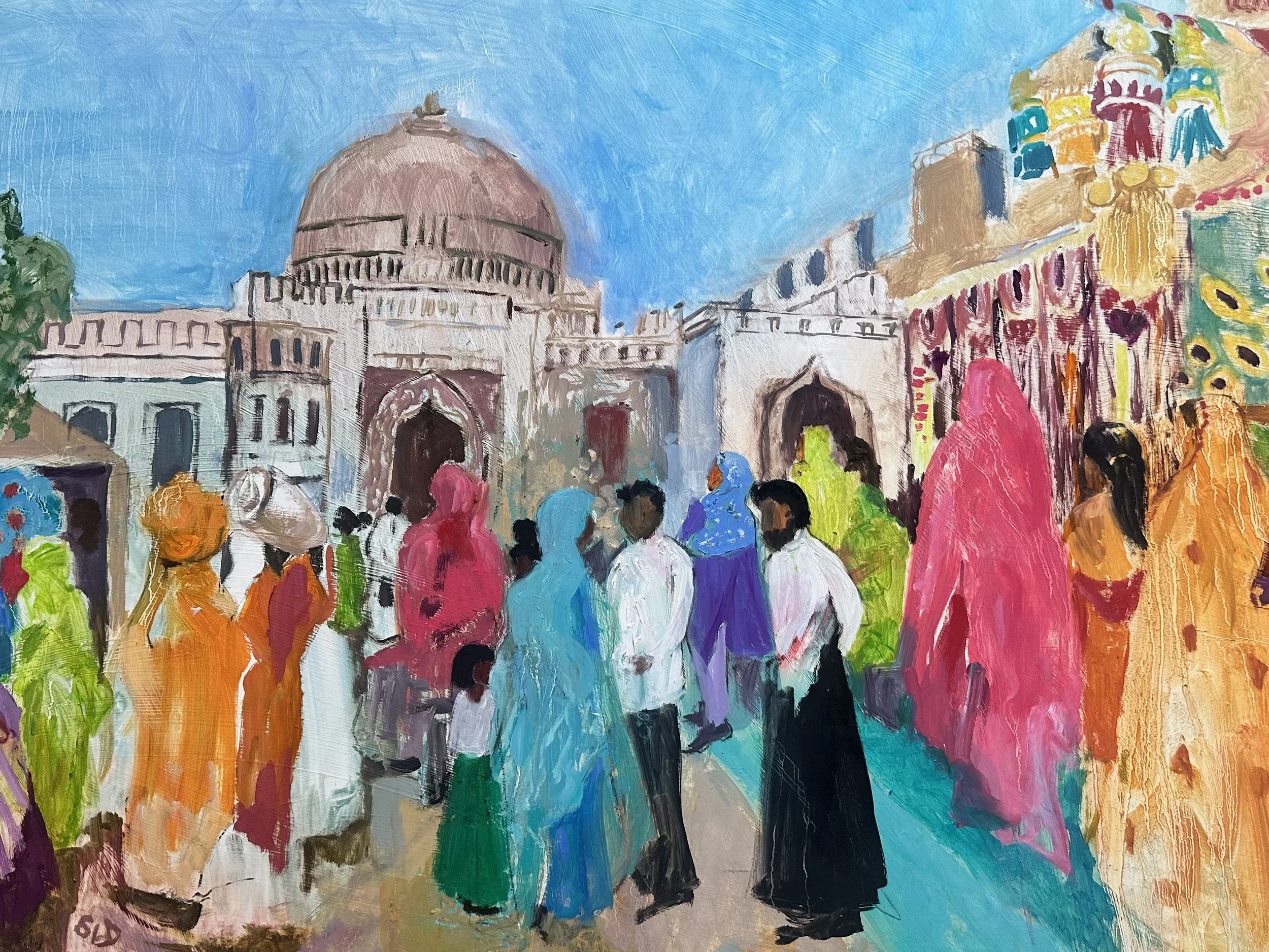 Street Life | Oil on Board | SOLD