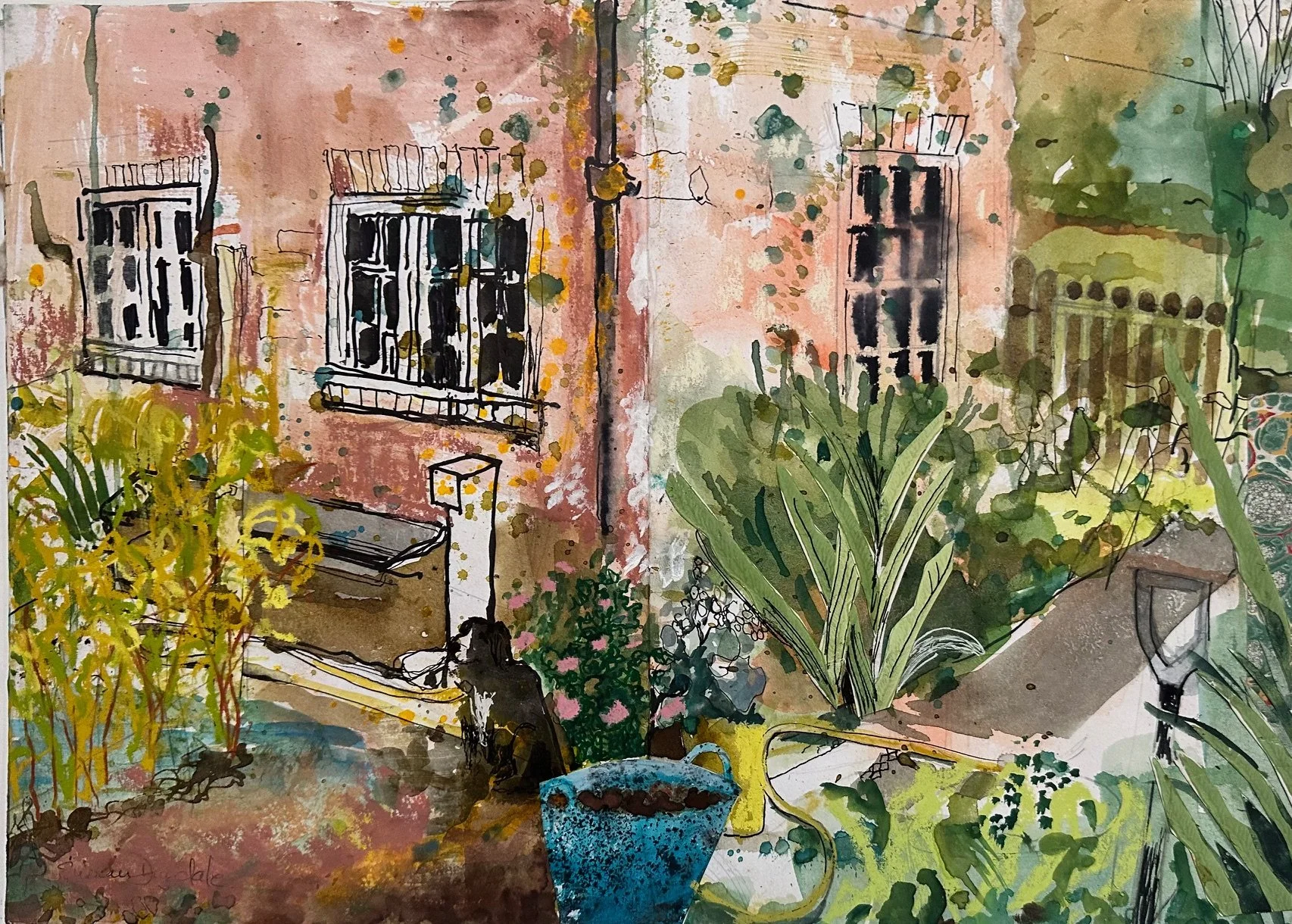 Tea time | ink on paper | SOLD