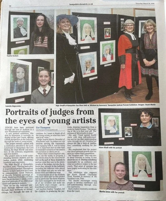 Children’s Art Exhibition in the Law courts of Winchester.