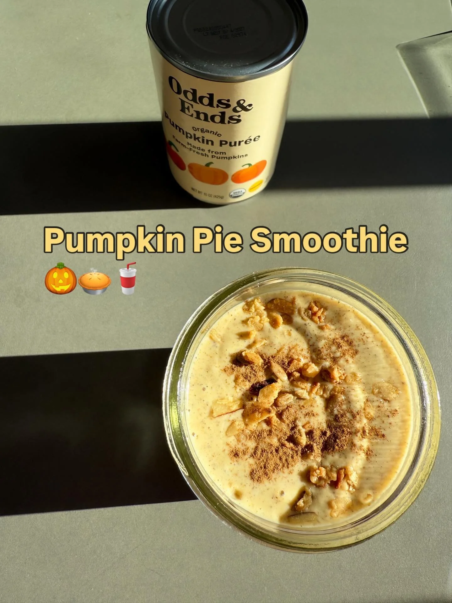 My latest obsession&hellip;.

Pumpkin Pie Smoothie 🎃 🥧🥤 

~ 1 cup almond milk (I used @threetreesfoods )
~ 1 frozen pumpkin pur&eacute;e cube 🎃🧊 (I used silicon ice cube trays and filled each cube with about 1/4 cup pumpkin pur&eacute;e)
~ 1 TBS