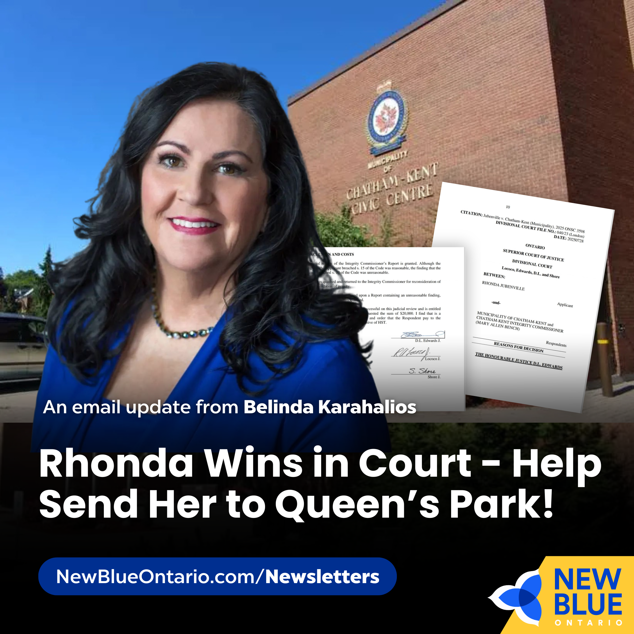 Rhonda Wins in Court — Help Send Her to Queen’s Park!