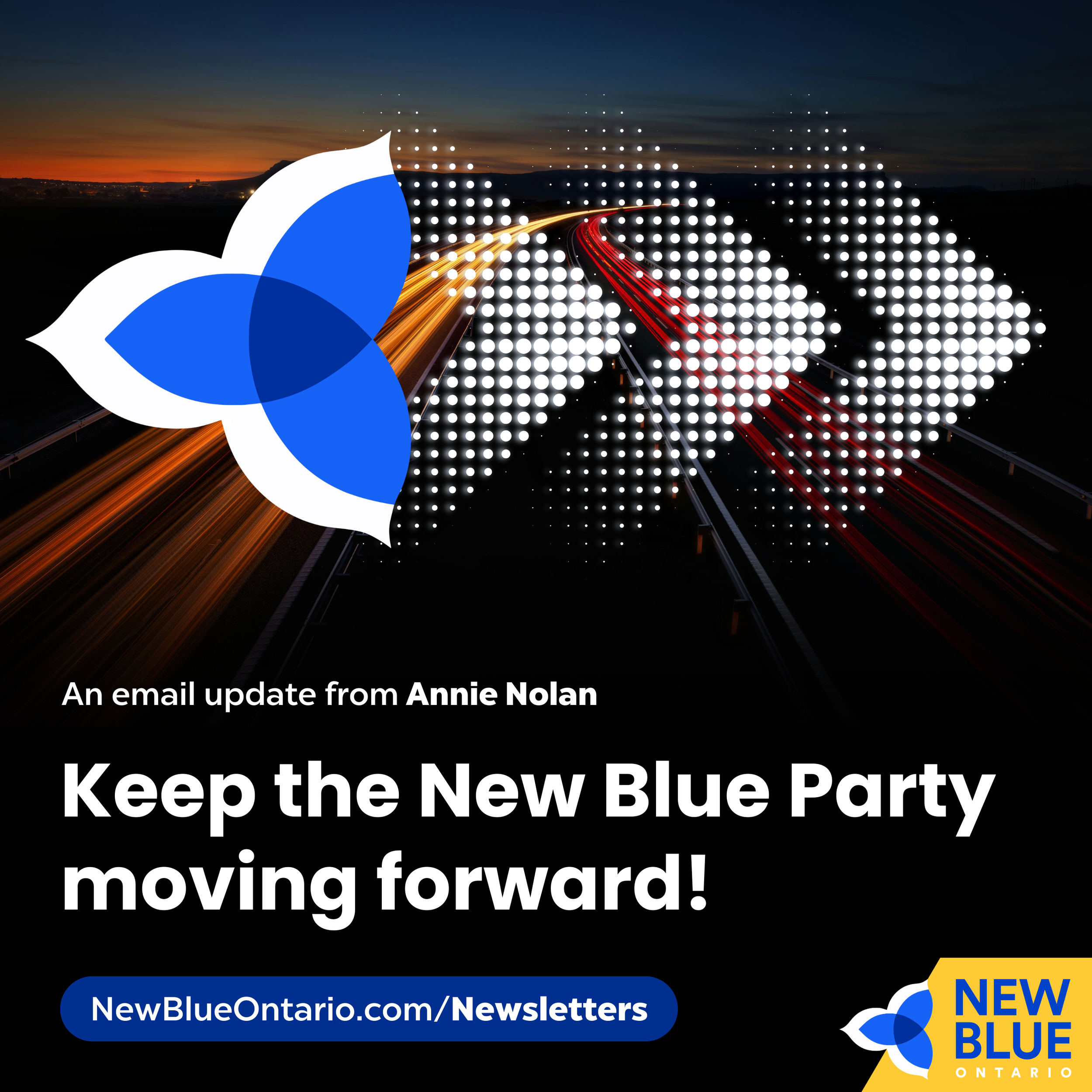 Keep the New Blue Party moving forward!