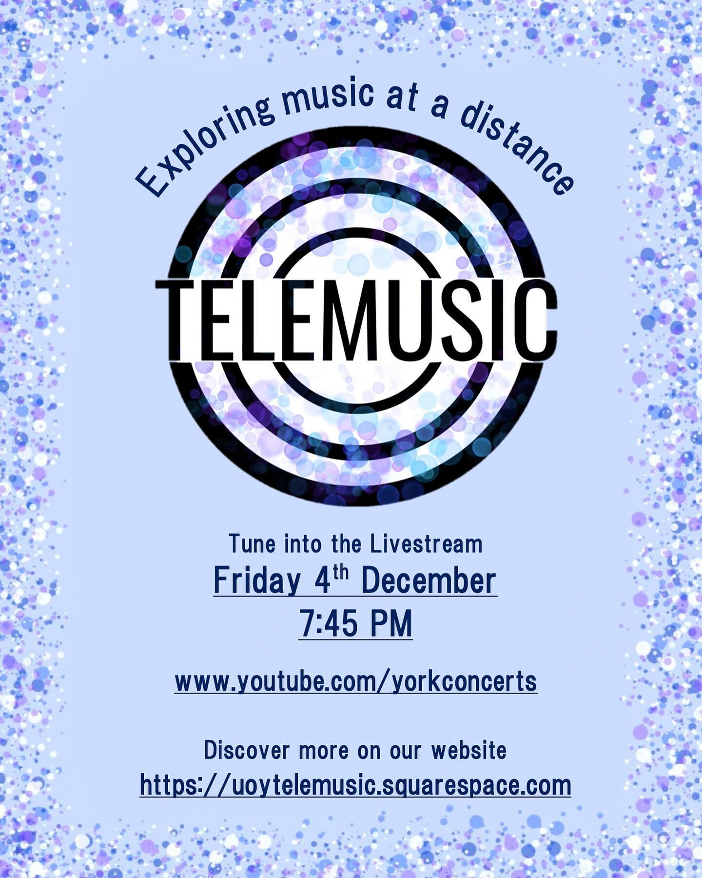 ✨Tune in tomorrow at 7:45 PM at www.youtube.com/yorkconcerts to watch our TELEMUSIC livestream!! You won&rsquo;t want to miss this, a culmination of all the work we have done over this term - it&rsquo;s going to be brilliant!✨