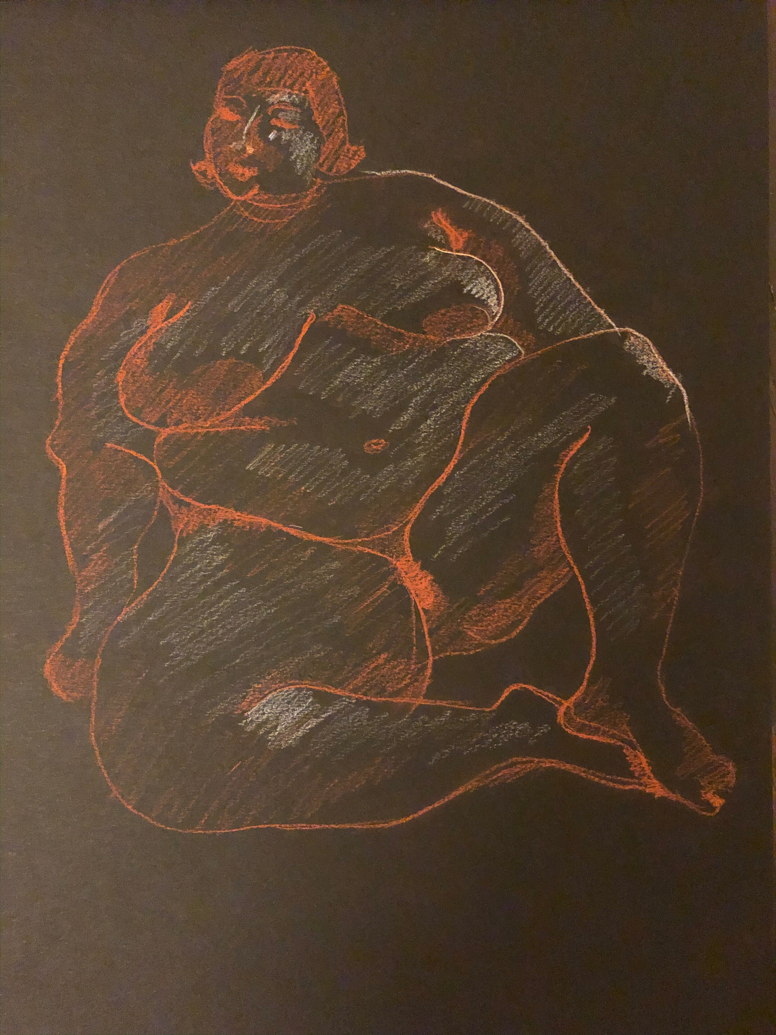 Online life drawing - hour pose
