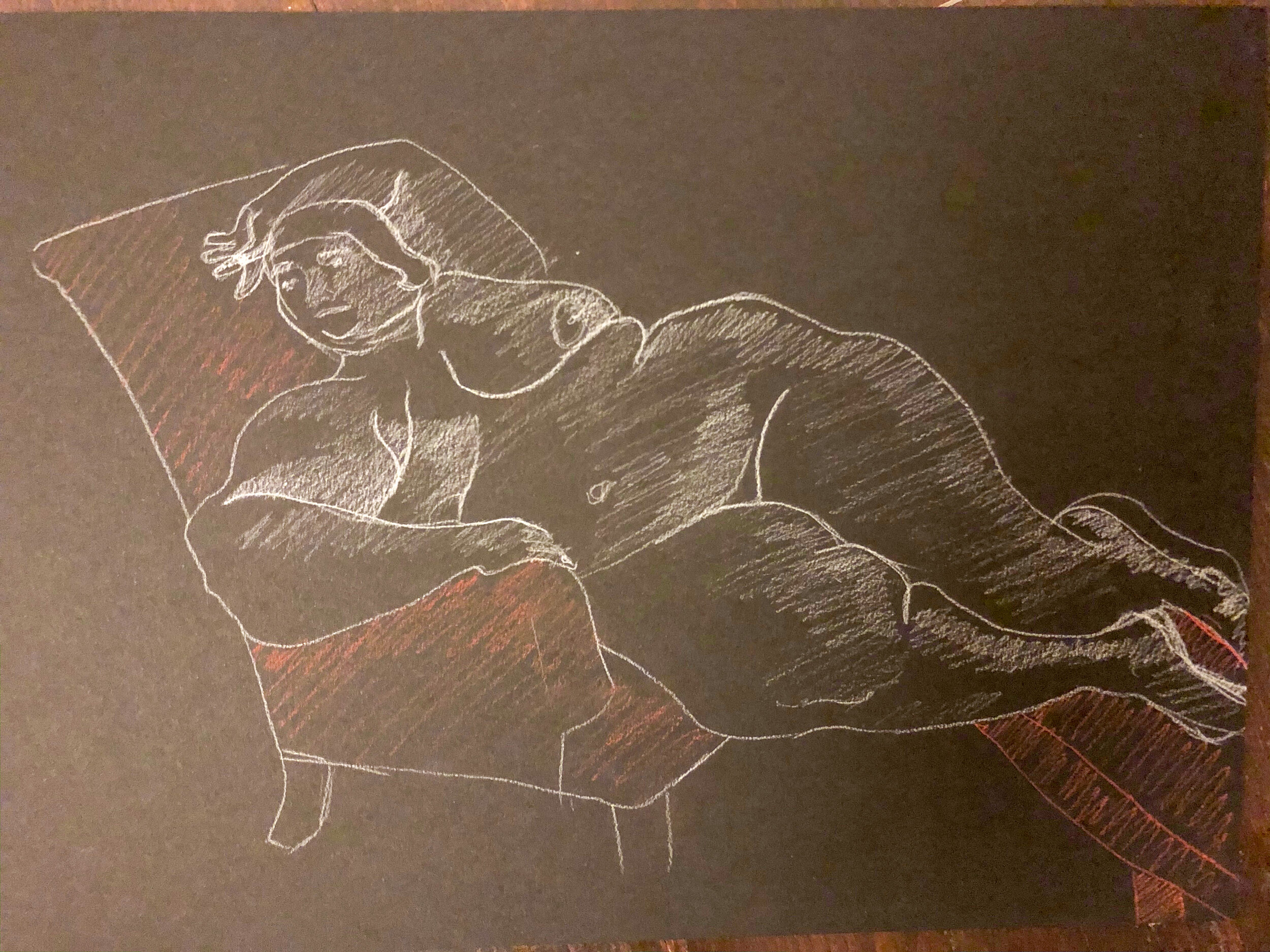 Online life drawing - hour pose