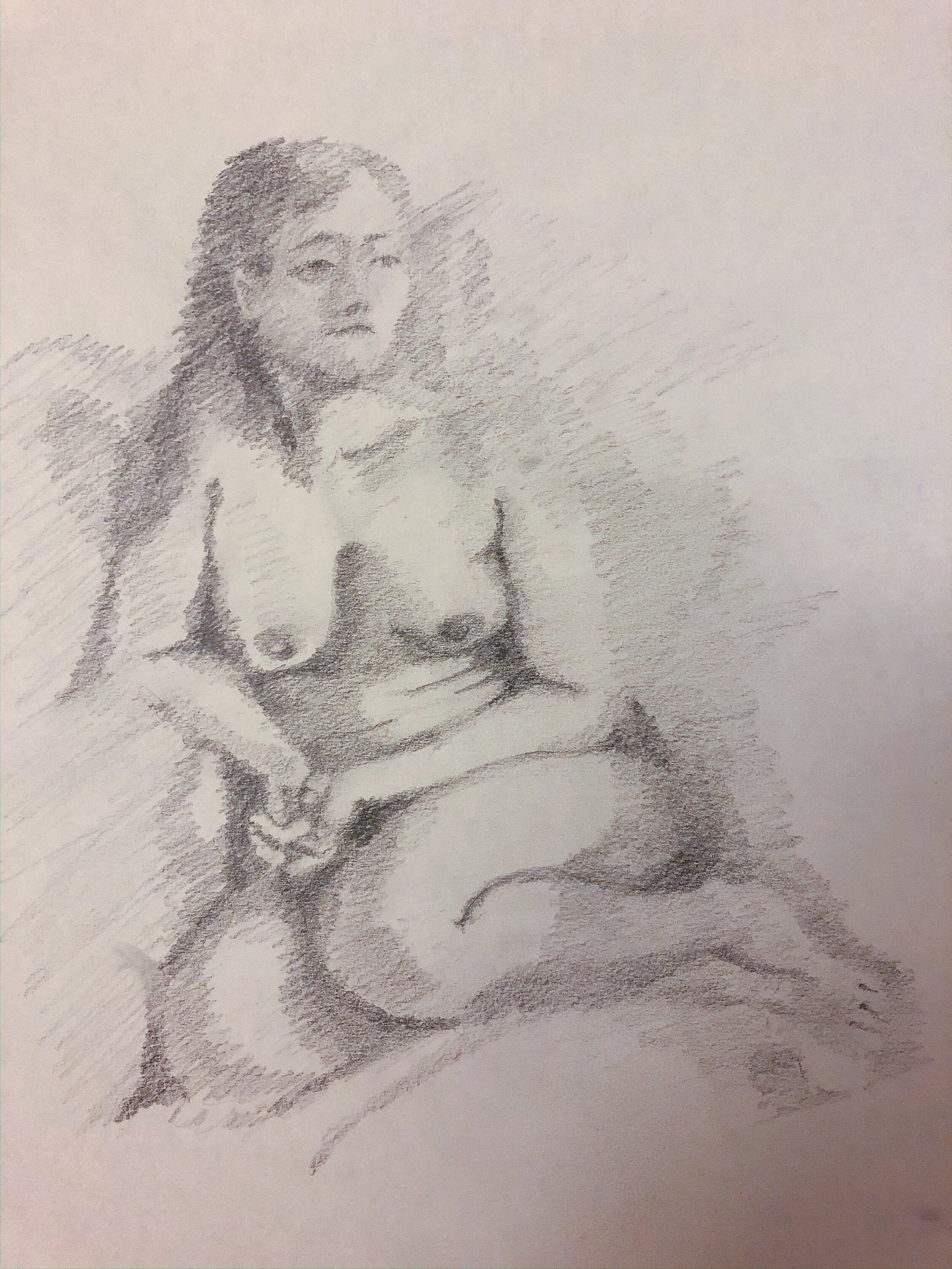 Online life drawing - hour pose