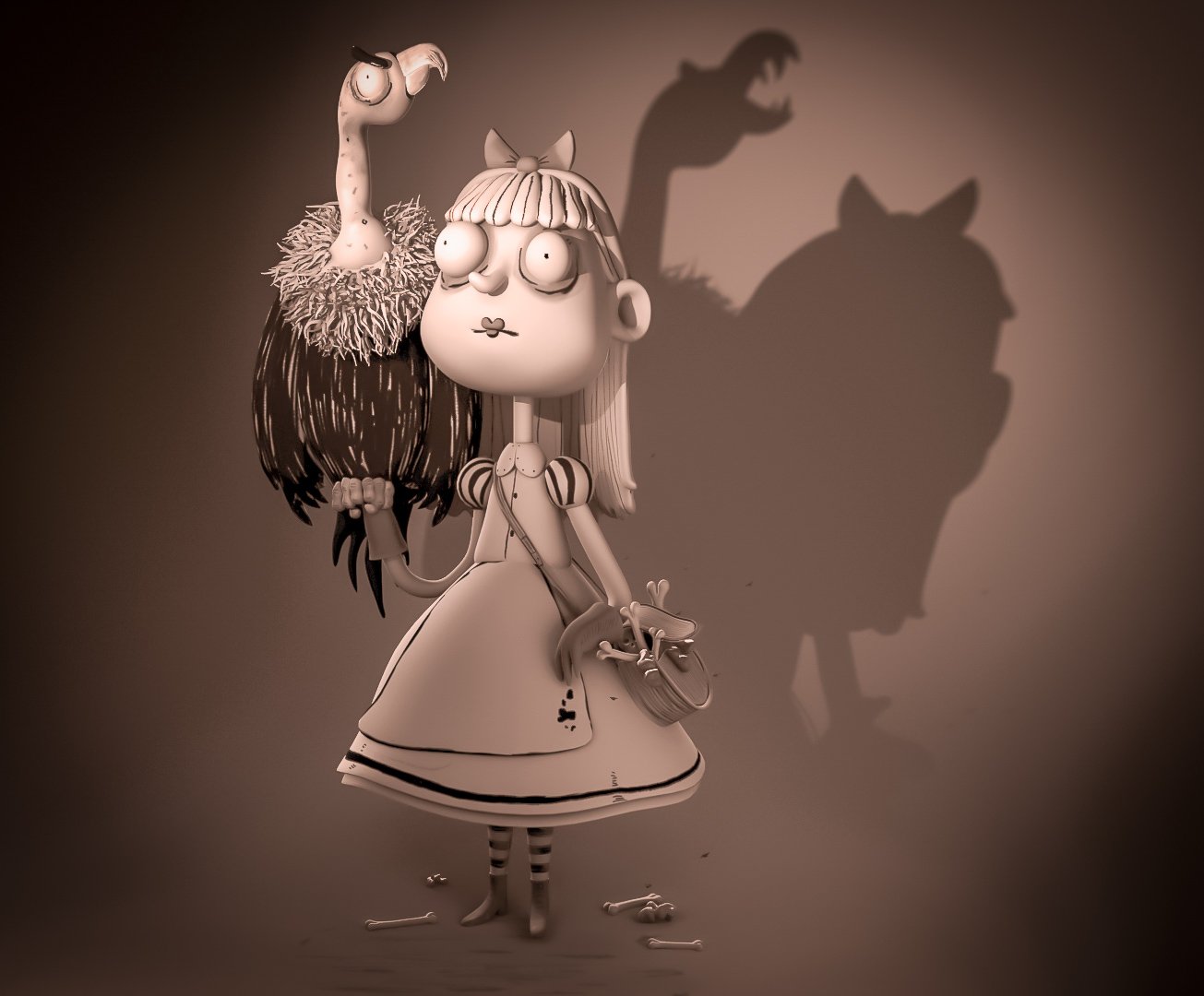 Modeled, lit and rendered in Maya. Textured in Substance