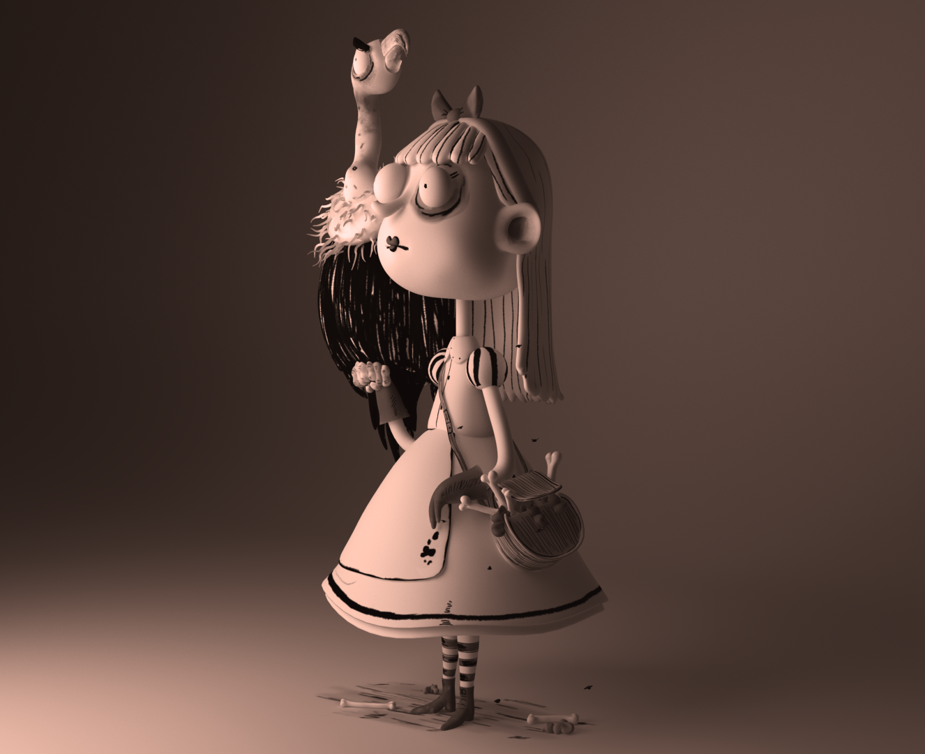 Modeled, lit and rendered in Maya. Textured in Substance