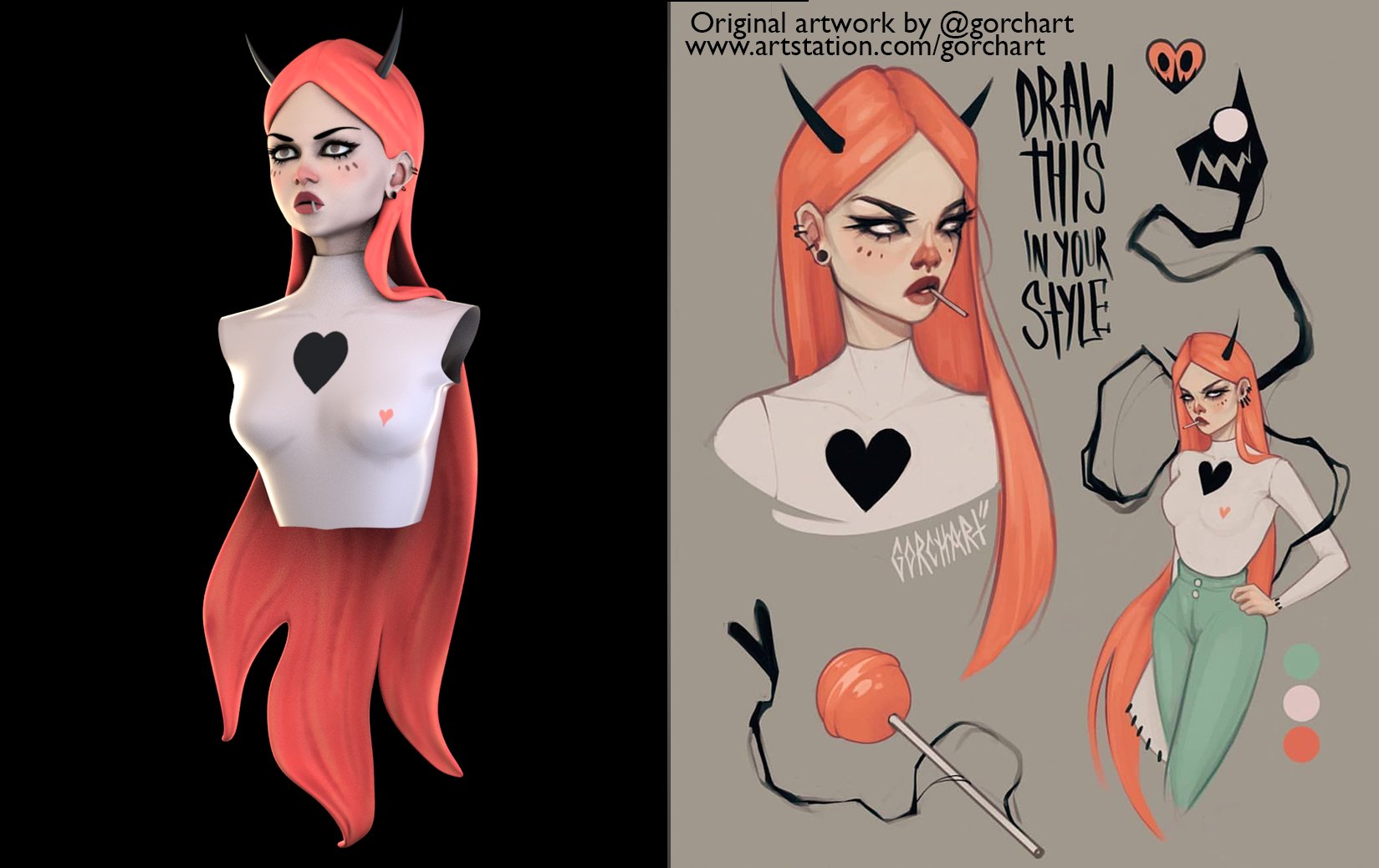 #DTIYS work in progress. Modeled in Maya. Textured in Substance. Original artwork by @gorchart
