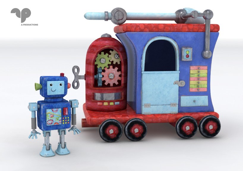 A Productions - Driver Dan's Story Train. Modeled in 3dsMax. Textured in PhotoShop