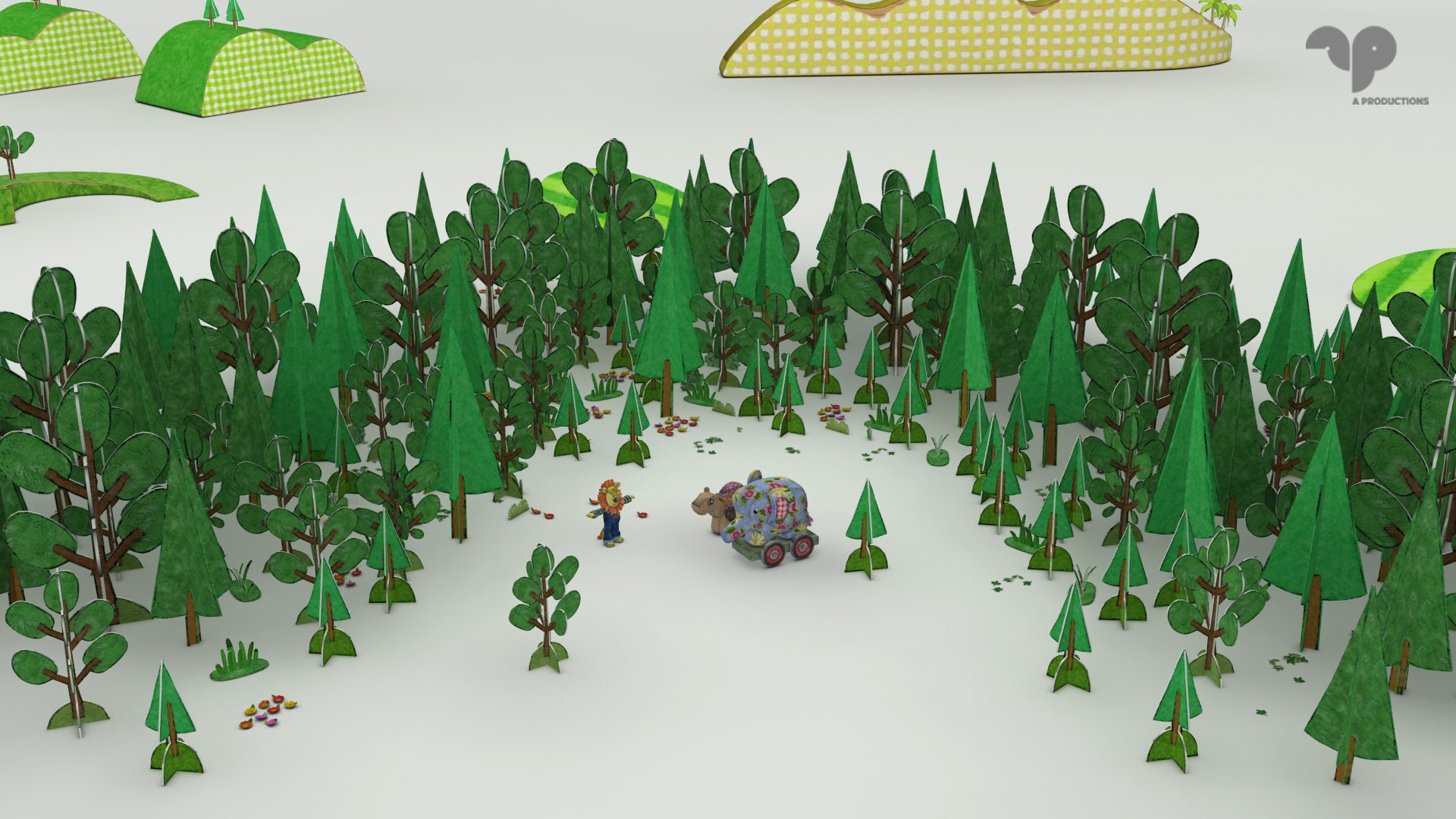A Productions - Driver Dan's Story Train. Modeled in 3dsMax. Textured in PhotoShop
