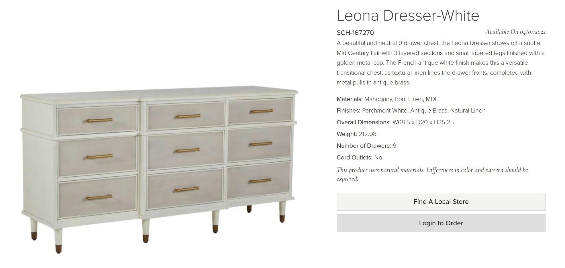 NEW Leona Dresser by Gabby Furniture — Vivid Revival