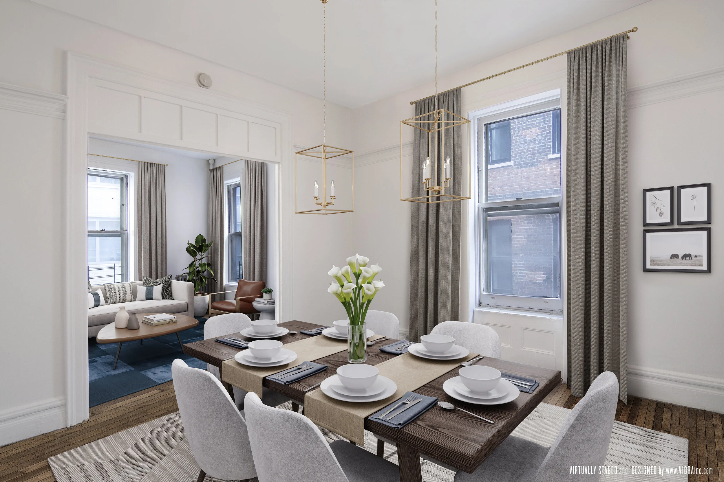 The final virtually staged image cost-effectively showcases the listing at its full potential.