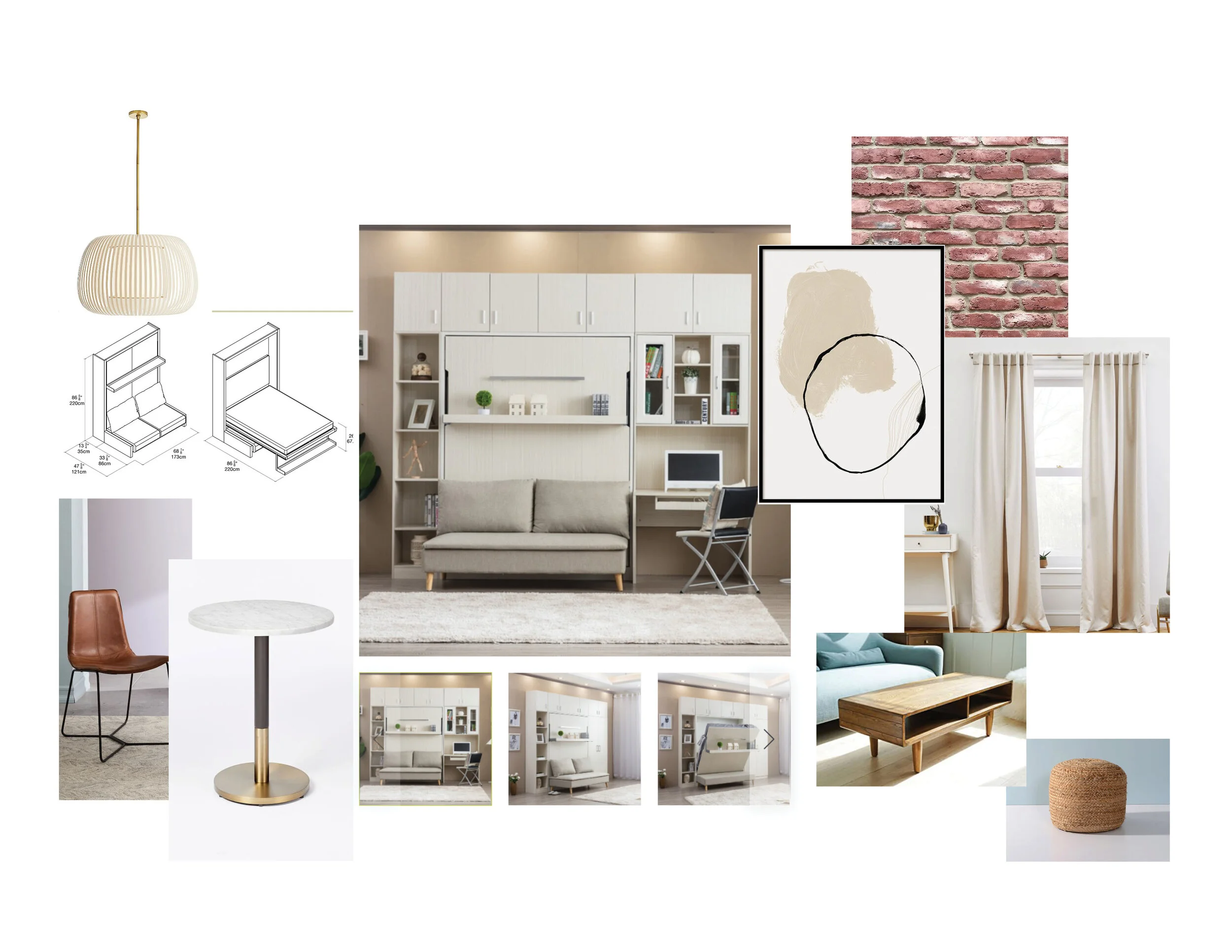 The mood board defines a style appealing to the target buyer