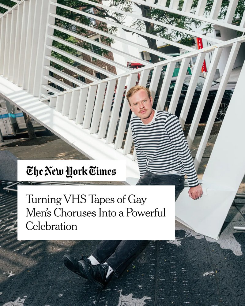 AS SEEN IN THE NEW YORK TIMES: From 53 VHS tapes, artist Matthew Leifheit (@mattelife) honors the grief, love and resistance that is at the heart of gay chorus groups. NO TIME AT ALL is Leifheit&rsquo;s audio installation commissioned for #NYCAIDSMem
