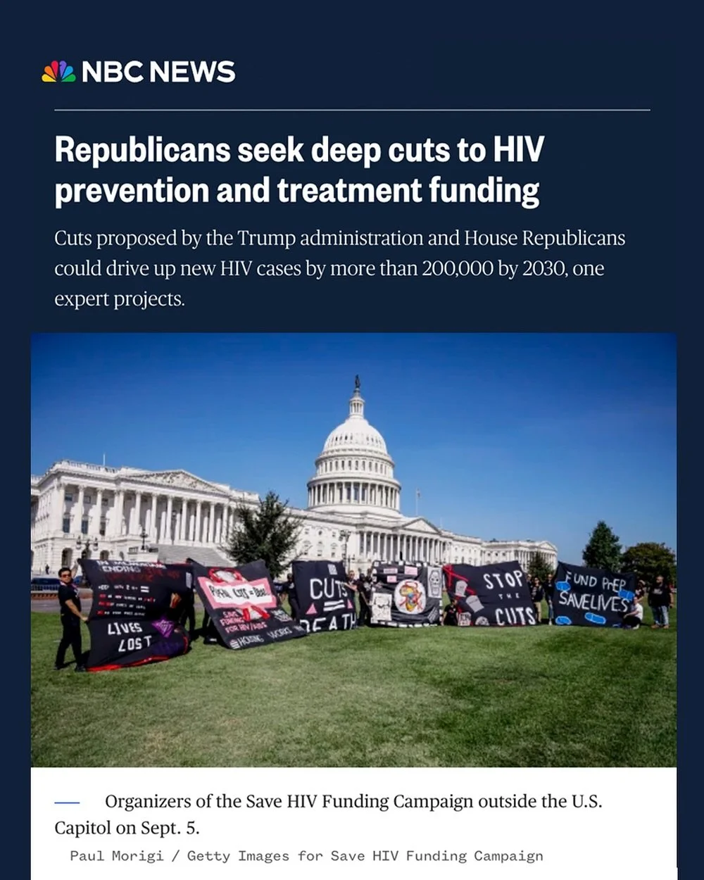 The Trump administration wants to eliminate the CDC&rsquo;s HIV-prevention division. House Republicans have proposed $2B in cuts to HIV programs, including a 20% ($525M) cut to the crucial Ryan White Program.

We built the Memorial to honor those we 