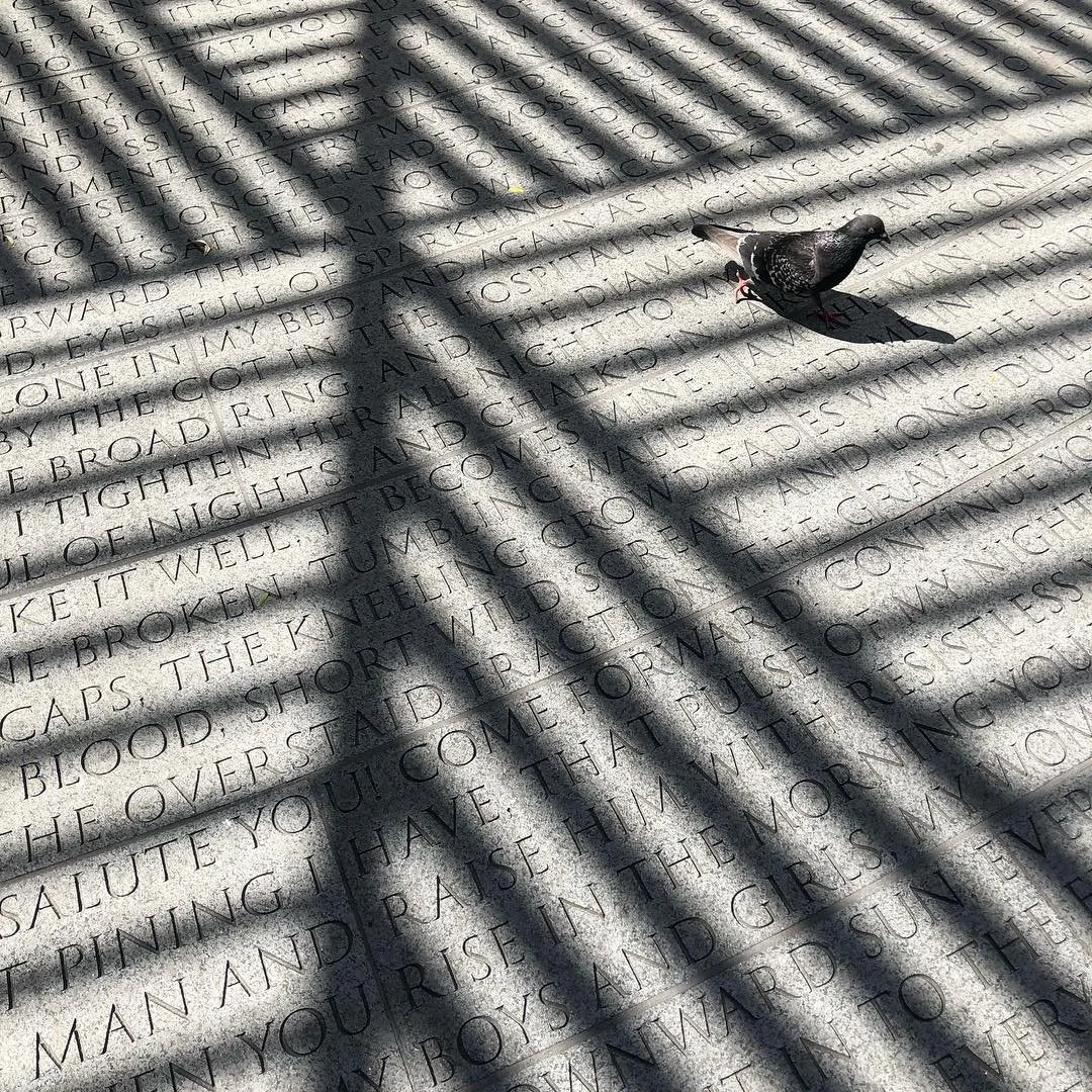 What section of #SongOfMyself&mdash;the poem by famed American poet Walt Whitman that you&rsquo;ll find inscribed in the pavers of #NYCAIDSMemorial&mdash;stay with you still? 📸 @keithsumma