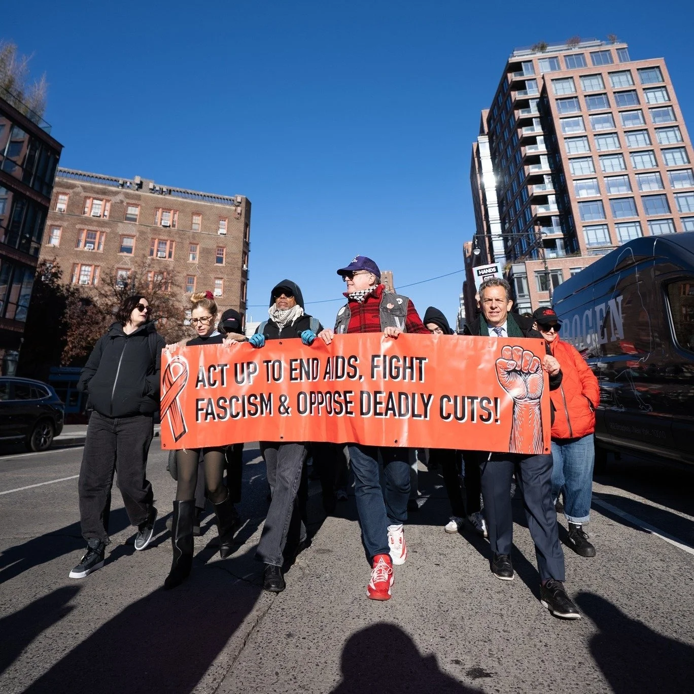 📣 ACT UP TO END AIDS, FIGHT FASCISM &amp; OPPOSE DEADLY CUTS ✊ On #WorldAIDSDay, we marched. From the #NYCAIDSMemorial to the Stonewall Inn, we came together for our community. We spoke up to denounce reductions in funding to fight the ongoing AIDS 
