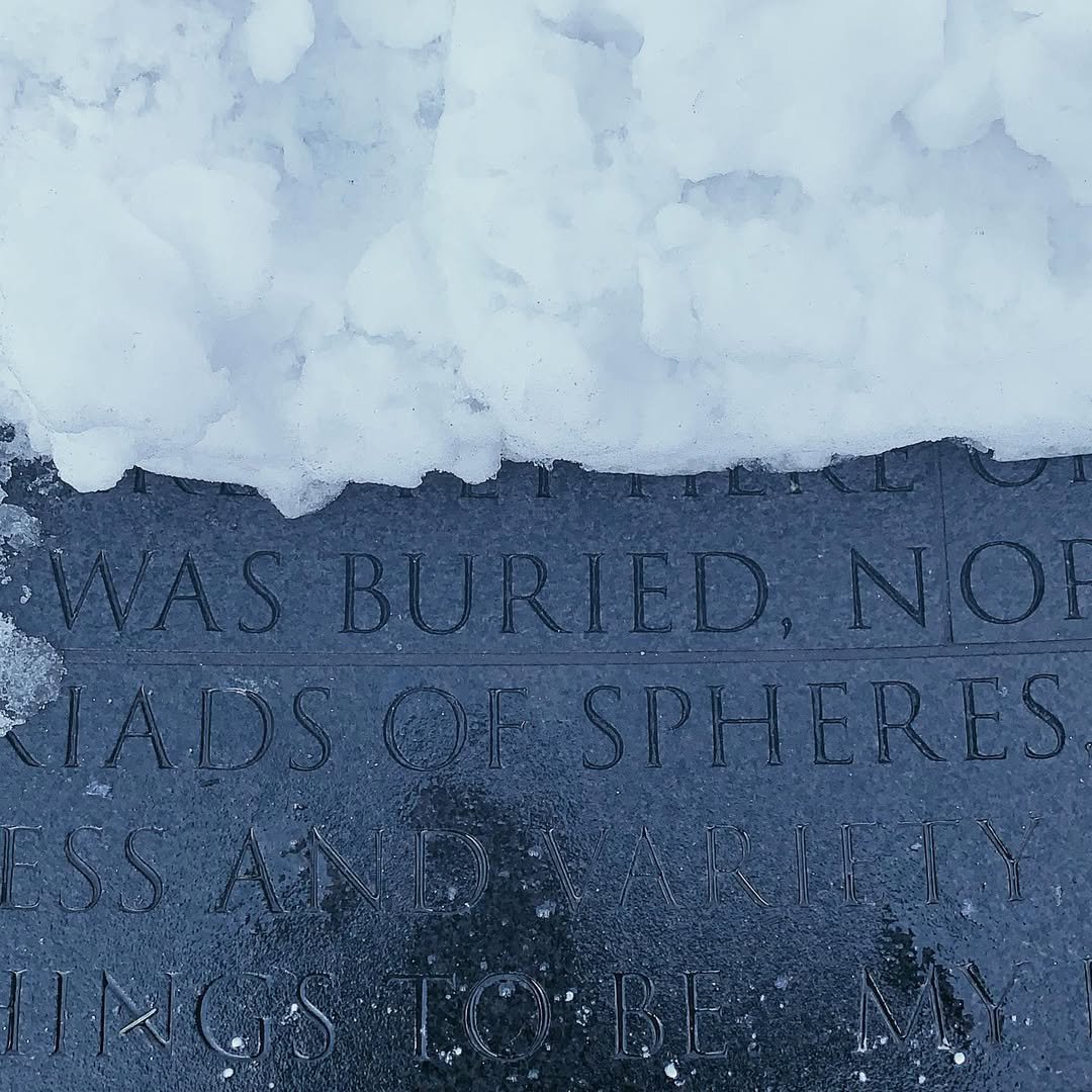 The first day of winter is upon us. So far, one good dusting of snow under our belts. Any predictions for when the Memorial&rsquo;s white steel canopy will next be mirrored by a bed of white snow below? Seen here, winter 2021 at #NYCAIDSMemorial.