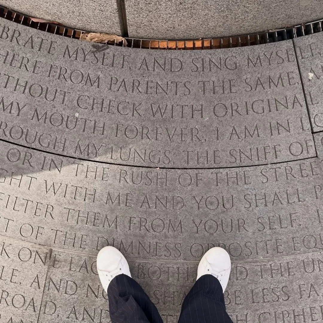 Lace up your shoes, take in the crisp January air as you come for a visit to #NYCAIDSMemorial. Slowly, quietly, thoughtfully, the lines of Whitman&rsquo;s &ldquo;Song of Myself&rdquo; unwind underneath your feet. 📸 z_roaming