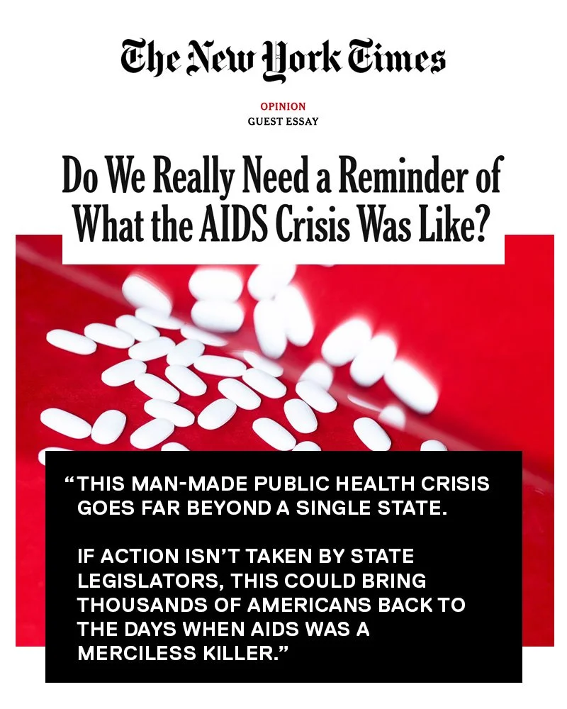We can&rsquo;t stop talking about the long, ongoing fight to end the AIDS crisis. As Maia Szalavitz writes in her recent op-ed for @nytimes, we are facing a &ldquo;man-made public health crisis&rdquo; as states like Florida consider cuts to life-savi