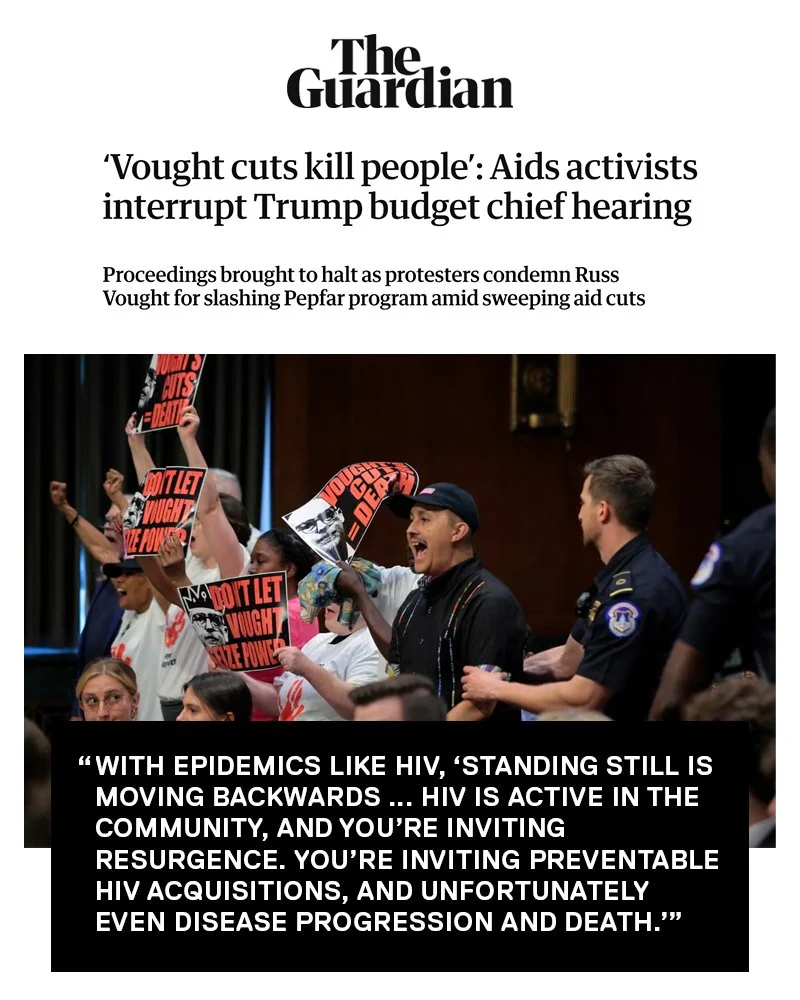 "Vought&rsquo;s cuts kill people." That was the message from activists who interrupted an April 15th budget hearing, chaired by "budget czar" Russell Vought, and the reality confirms the stakes could not be higher. As @guardian re